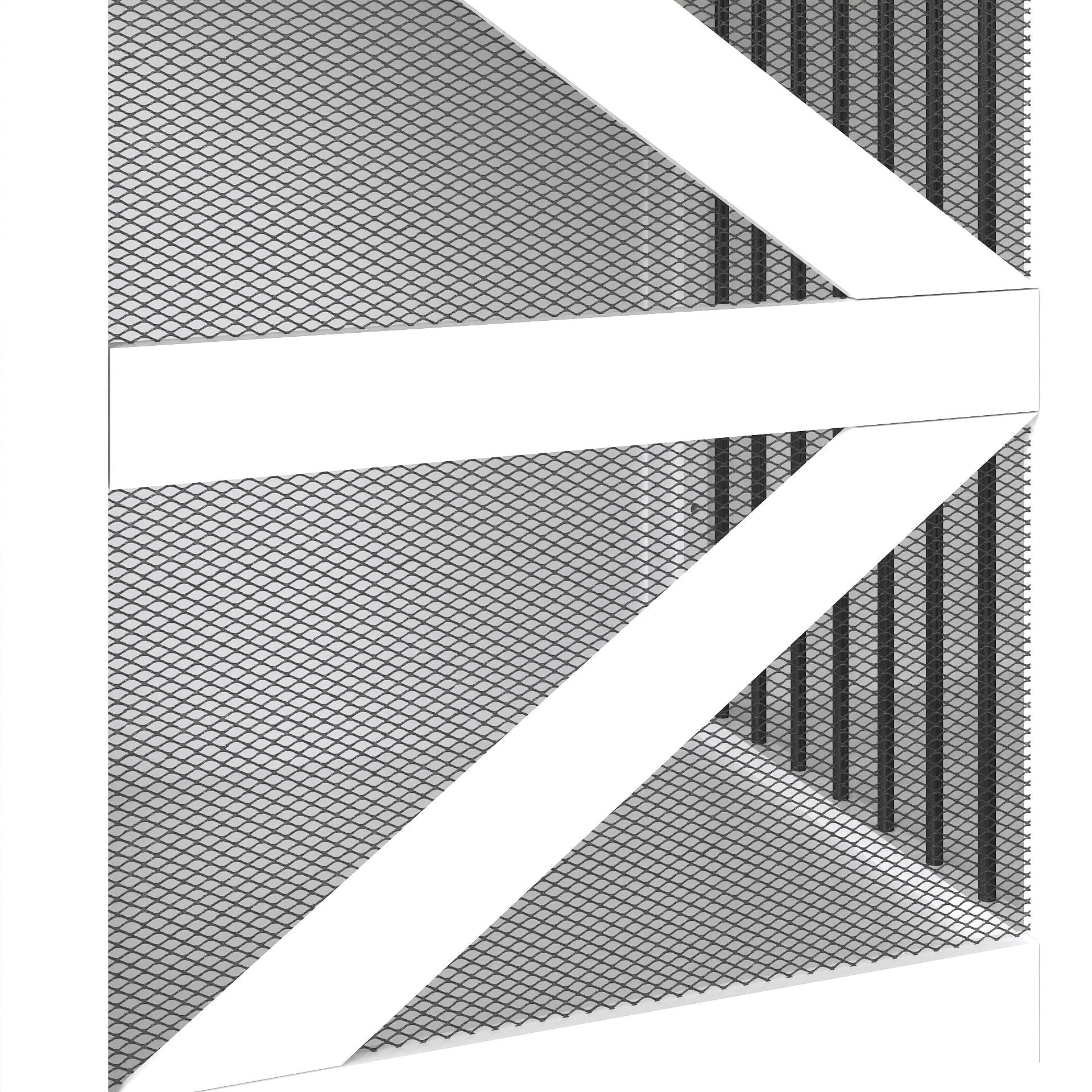 Mobile Dog Crate With Flip Top Feeding Door, Dual Access & 5 Caster System (2 Locking) - Brown White