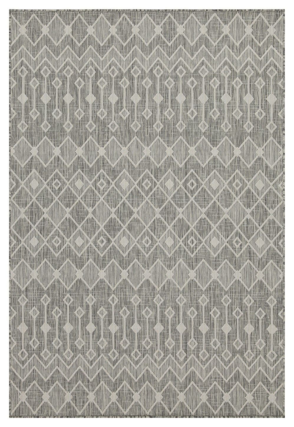 Sunshine - 5'3" X 7'3" Indoor & Outdoor Area Rug Polypropylene - Silver