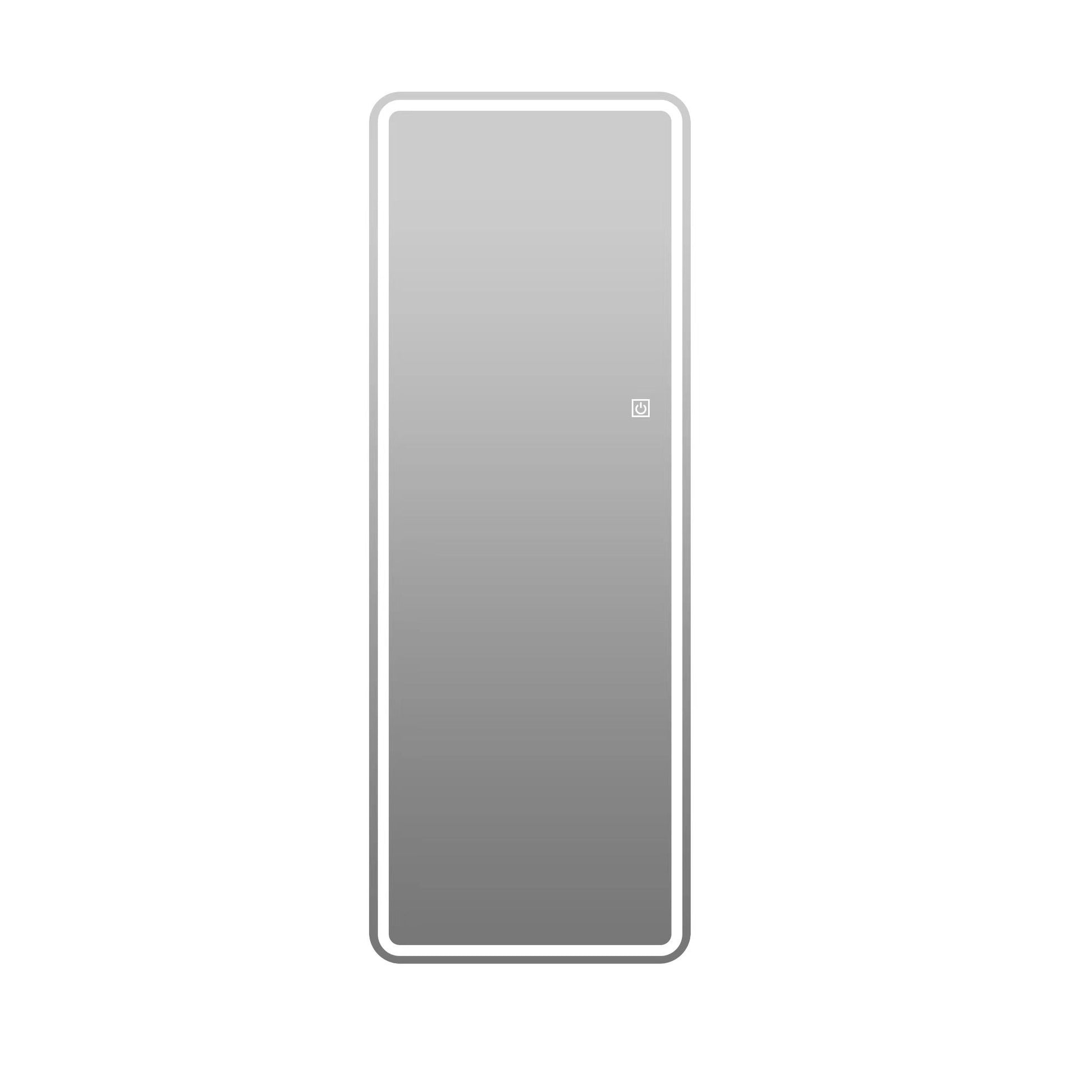 Frameless Full Length Floor Mirror With LED Light, Dimming & 3 Color Modes Mirror - Silver - Best Buy Furniture