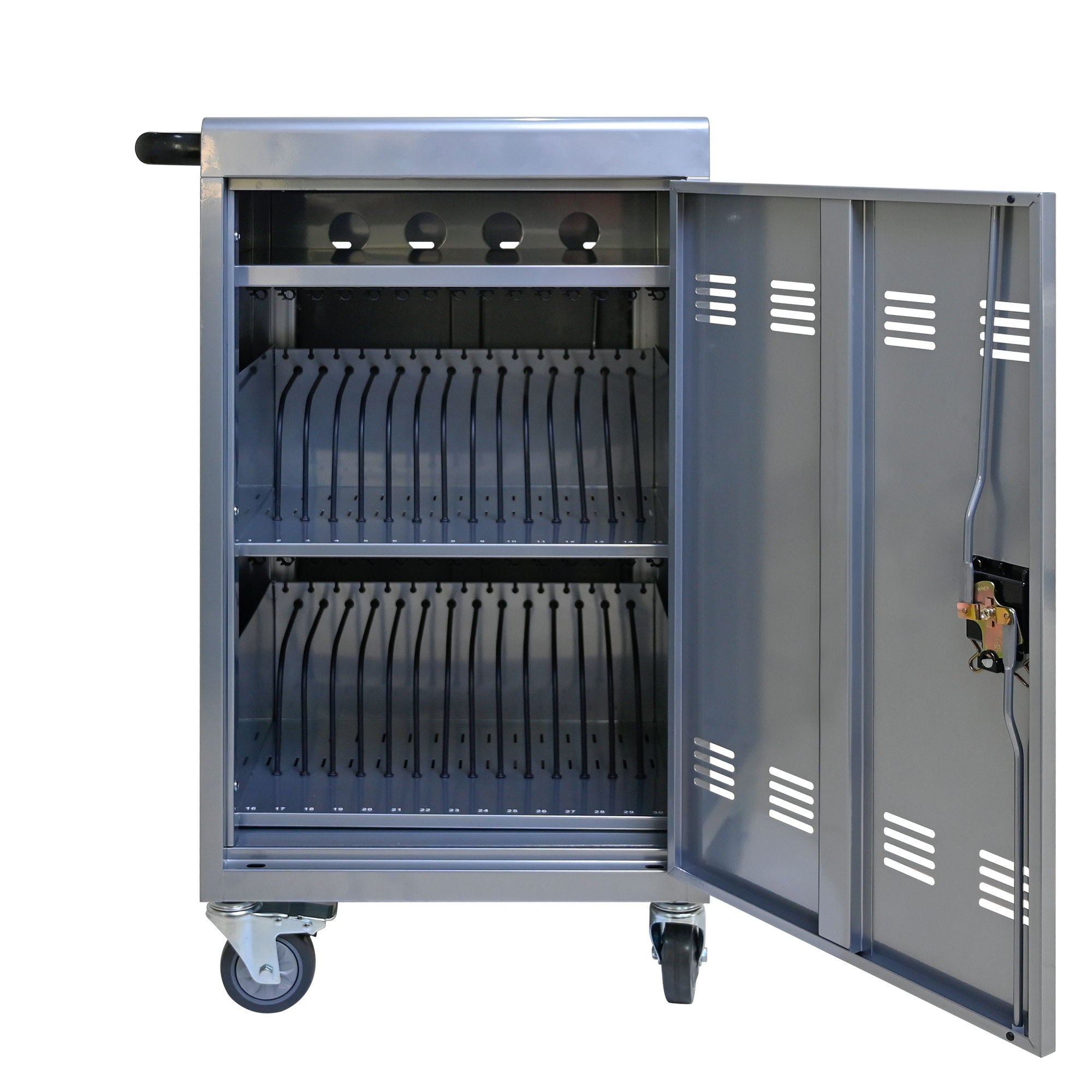 Mobile Charging Cart Station For Chromebook, Tablet And Laptop Computer With Power Strip Included