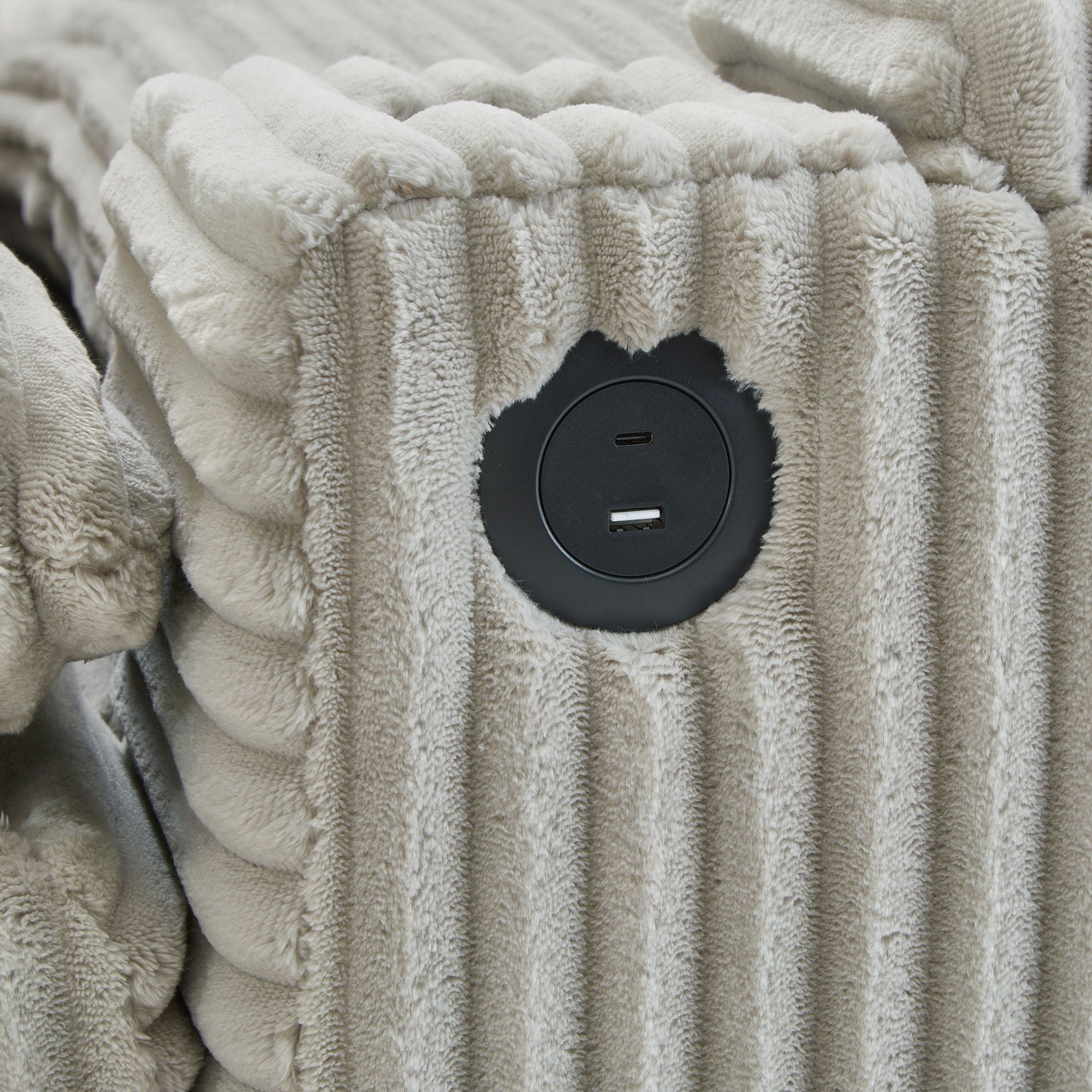 Convertible Loveseat Sofa With Storage, USB Ports, Cup Holders