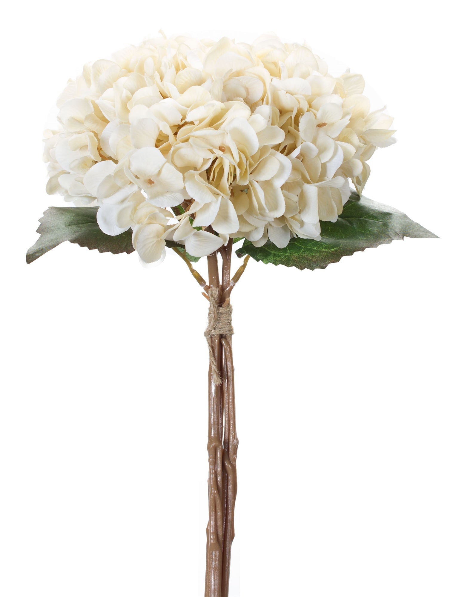 Ivory-Hydrangea-Floral-Bundle-(Set-of-12)-Artificial-Flowering-Plants