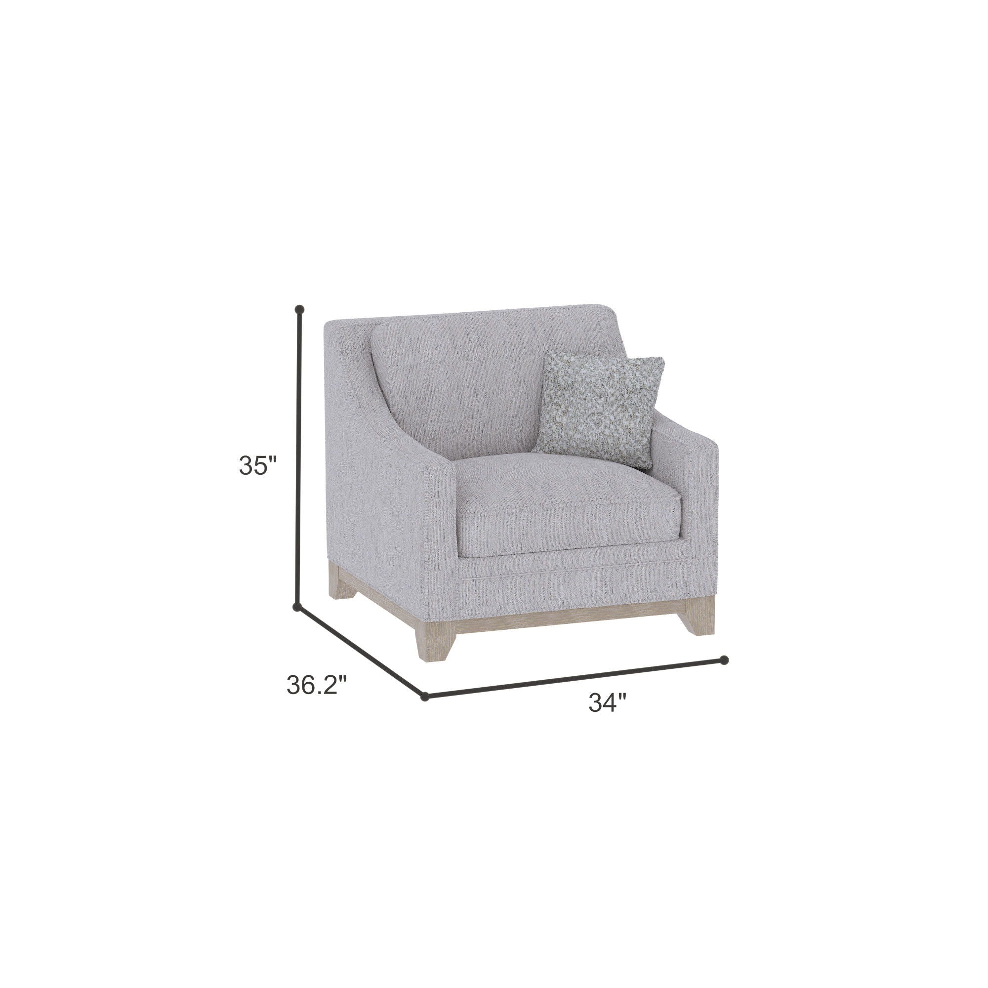 Lounge Chair With Casual Accent - Gray