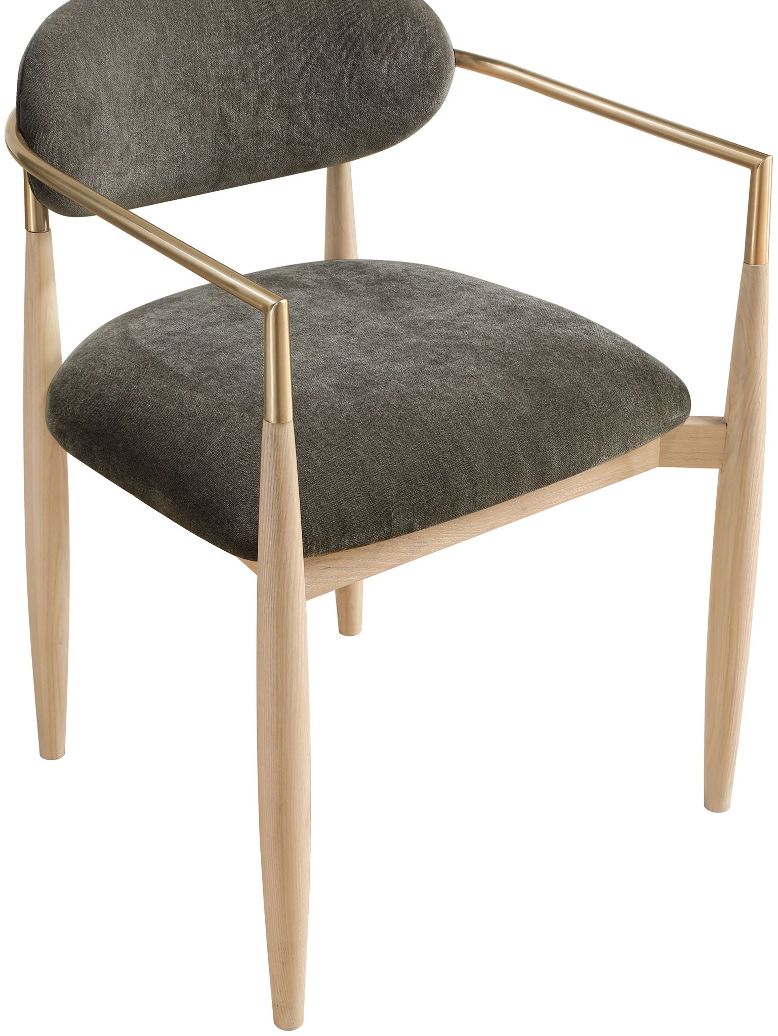 Riccio - Fabric Dining Arm Chair (Set of 2) - Natural Frame - Best Buy Furniture