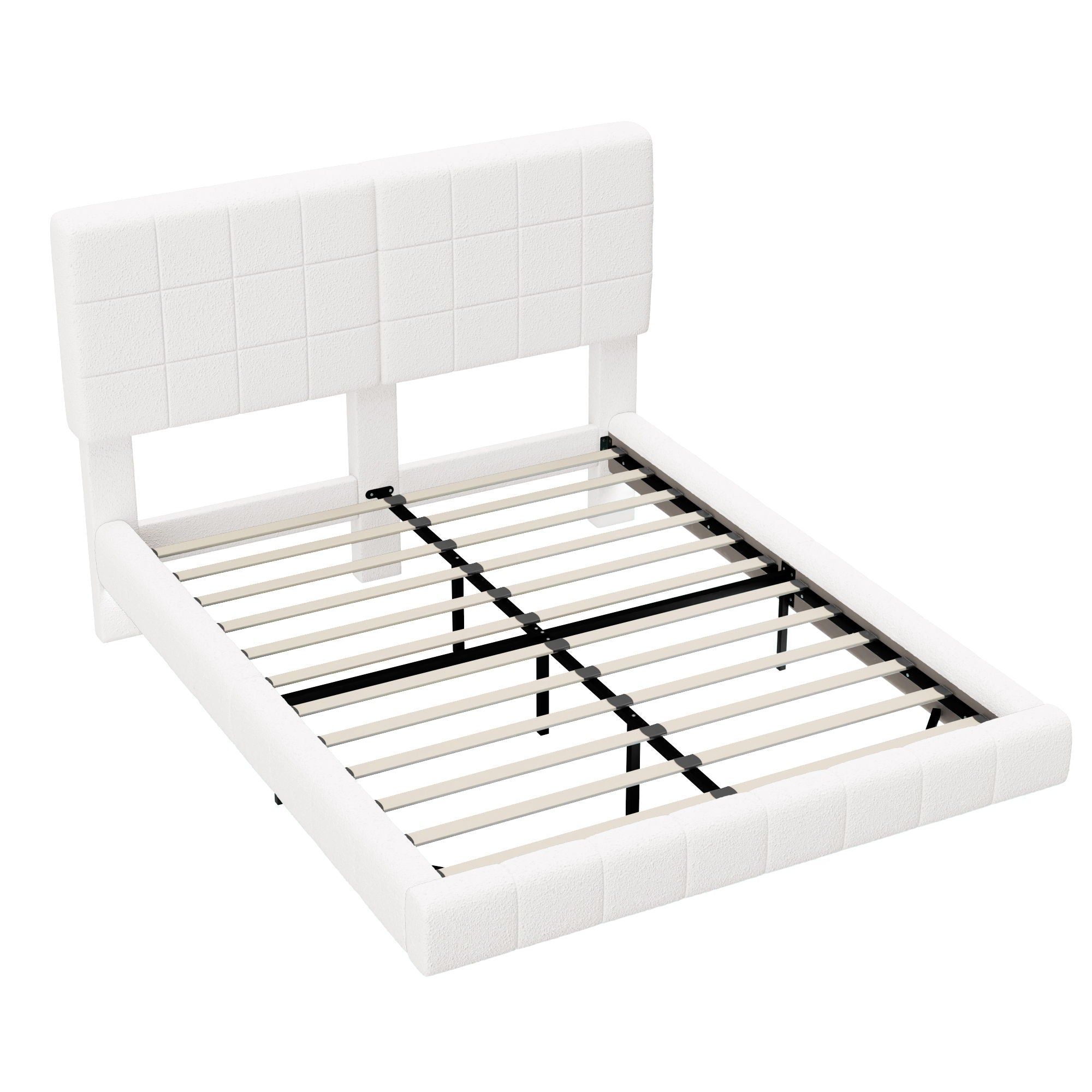 Floating Bed With Light, Soft Touch Surface