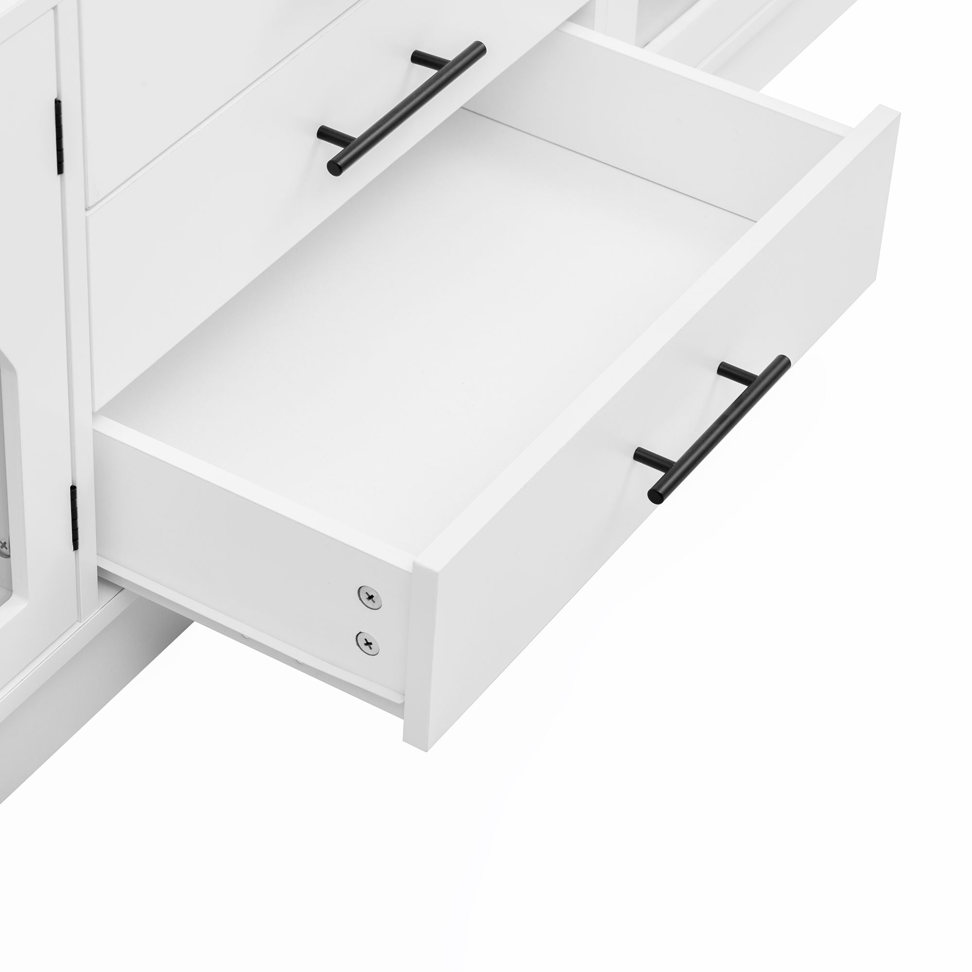Modern Minimalist TV Stand, Entertainment Center Media Console Cabinet With Adjustable Shelves For Living Room
