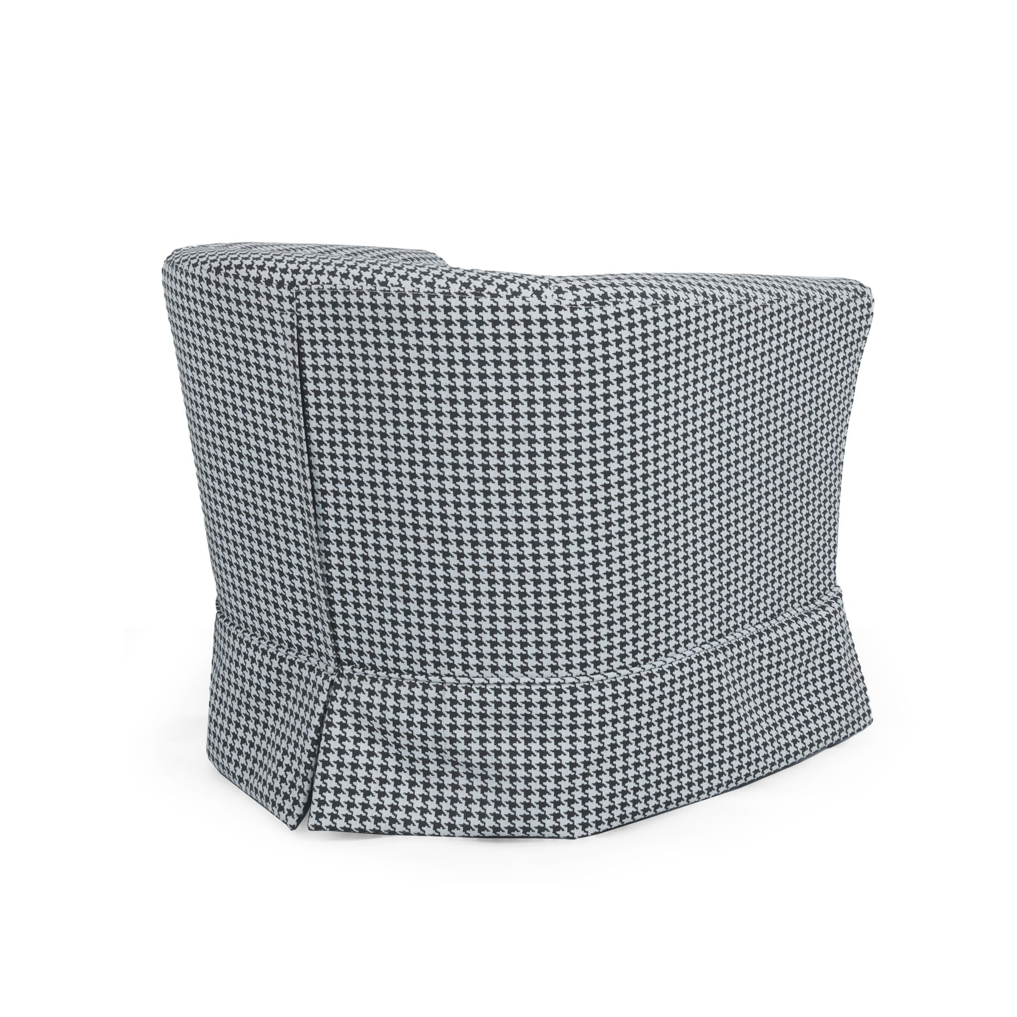 Zeniqua - Upholstered Velvet Swivel Chair With Loose Cover