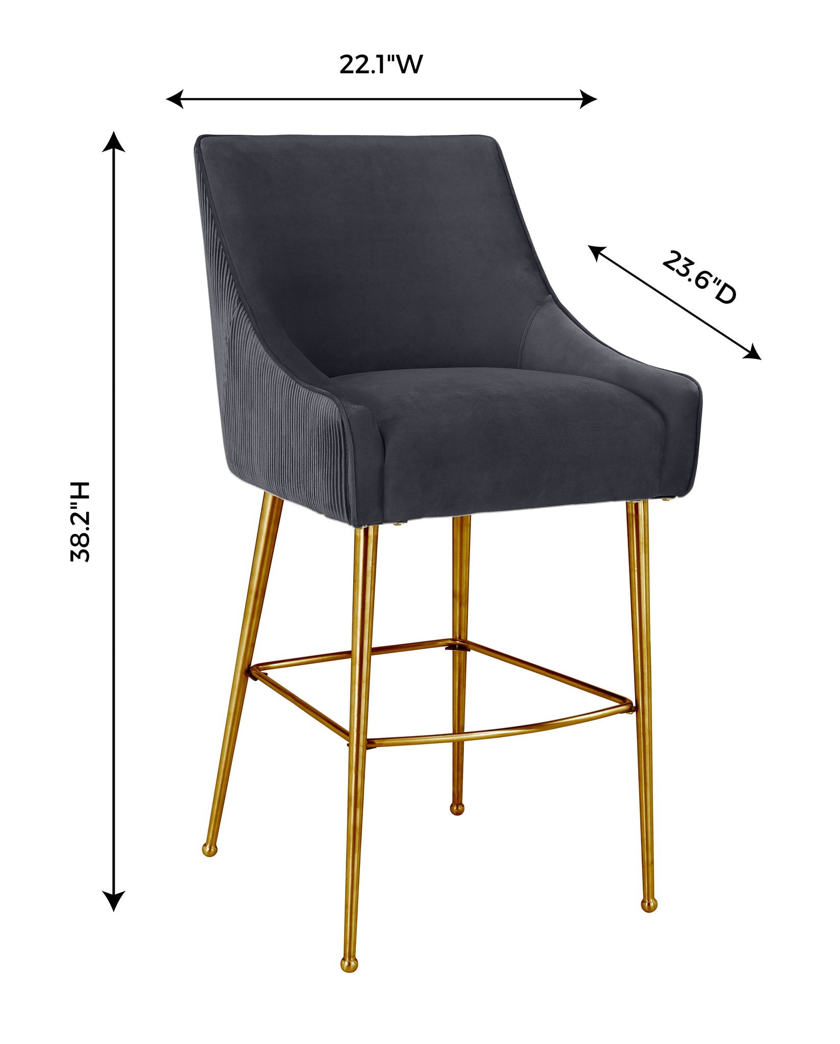 Beatrix - Pleated Velvet Stool