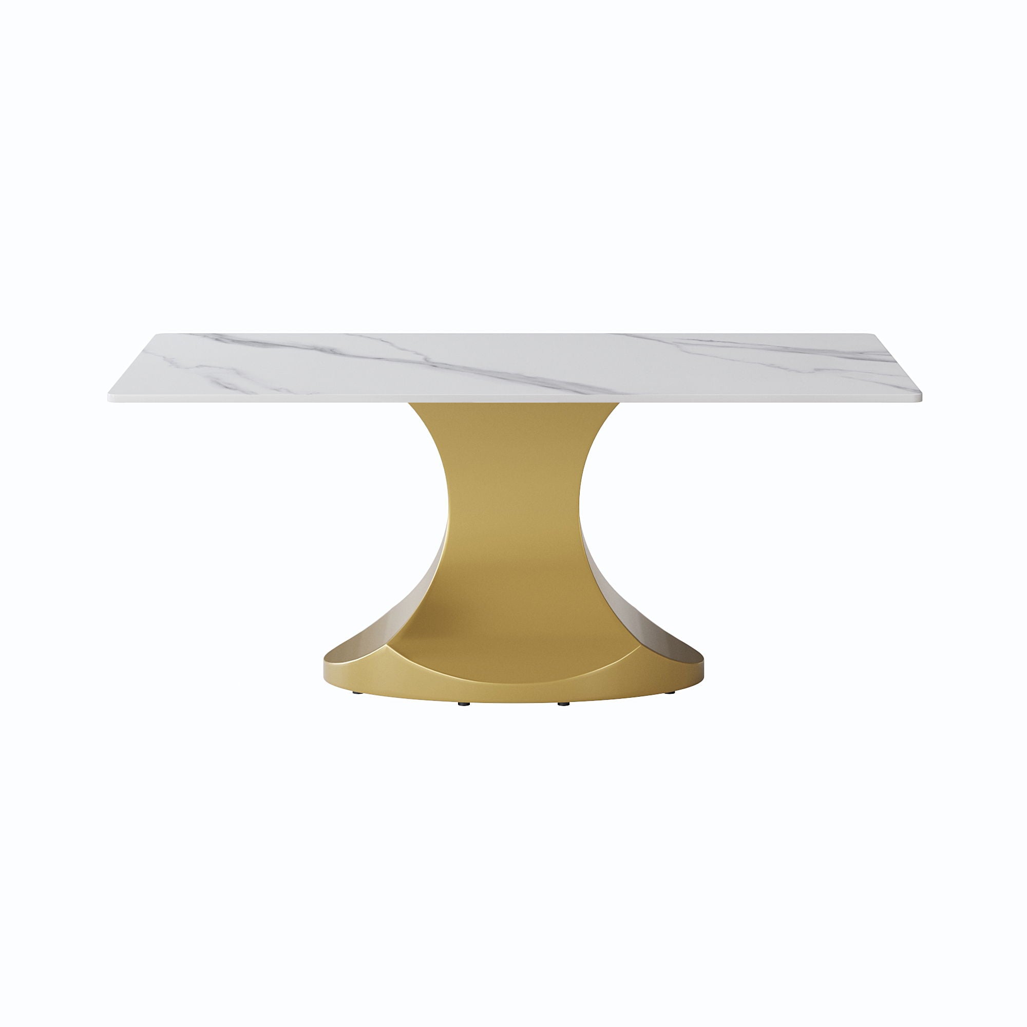 Modern Artificial Stone Panel Stainless Steel Curved Legs, Can Accommodate 6 - 8 People