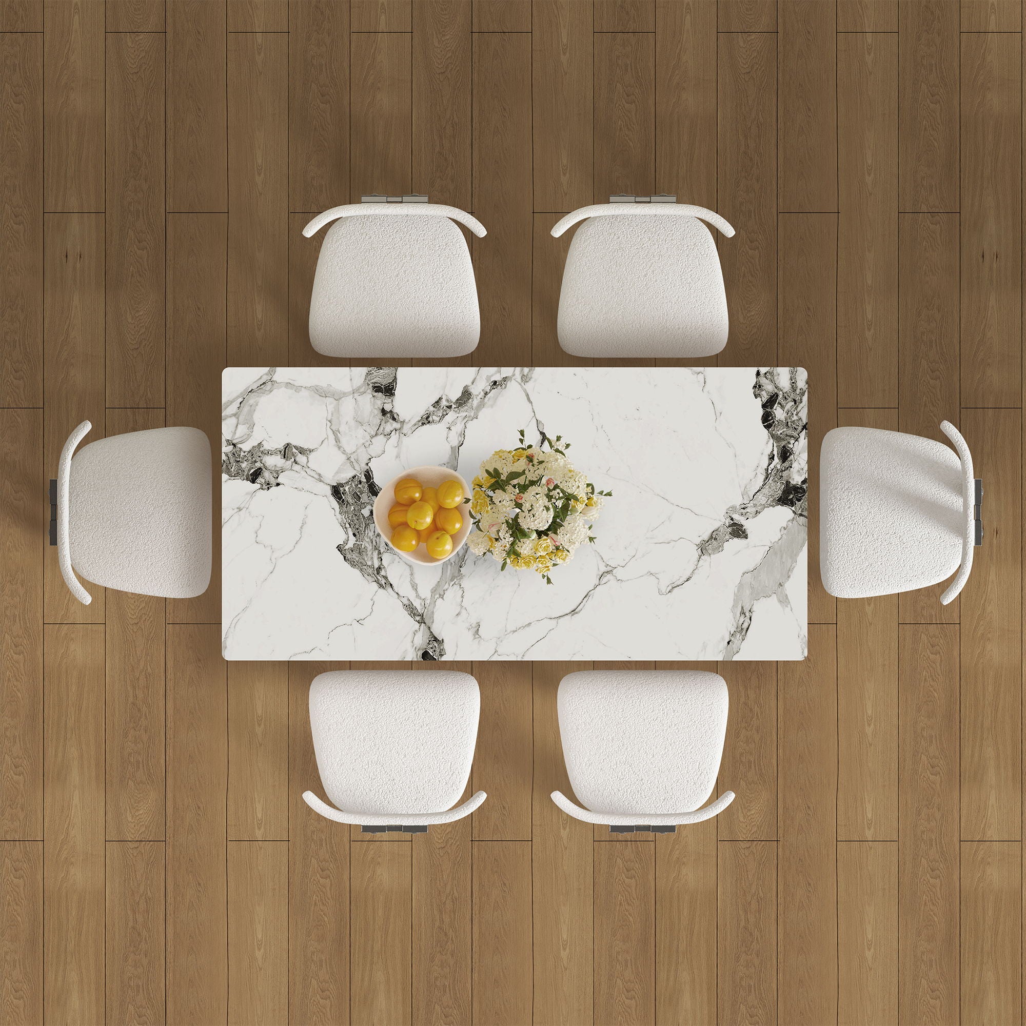 Modern Dining Table Set With Storage, Includes Chairs
