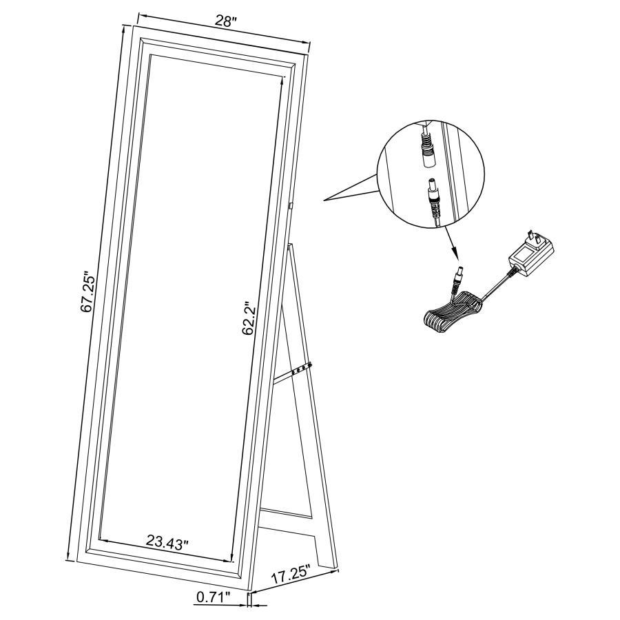Windrose - Tempered LED Standing Mirror