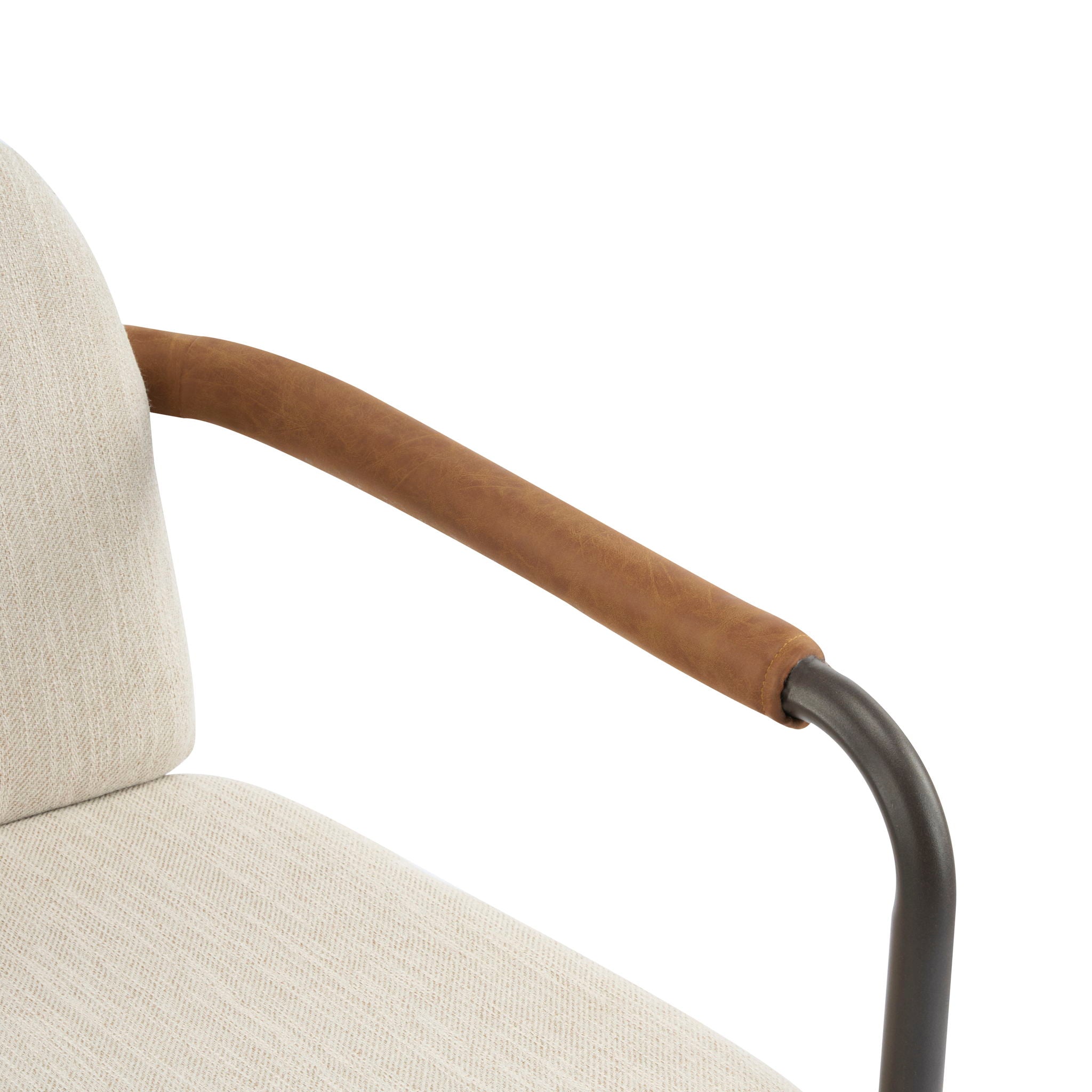 Modern Dining Chair Set With Durable Iron Frame And Comfortable Fabric Upholstery