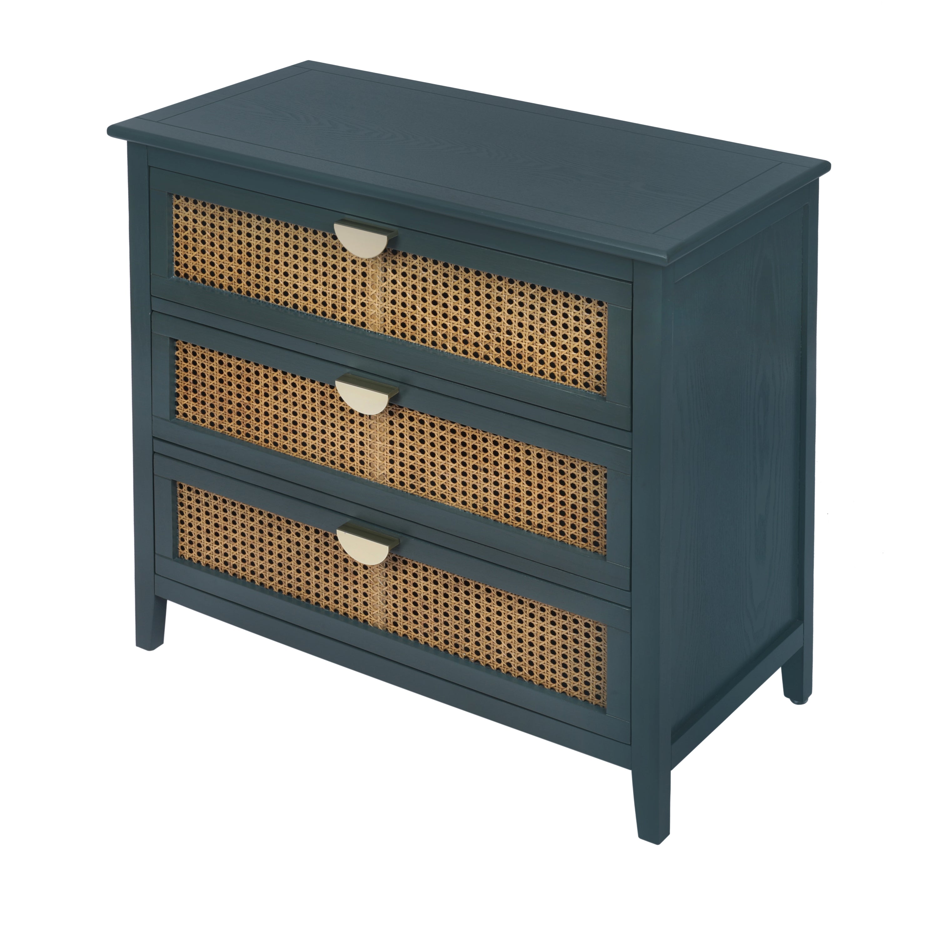3 Drawer Cabinet Natural Rattan