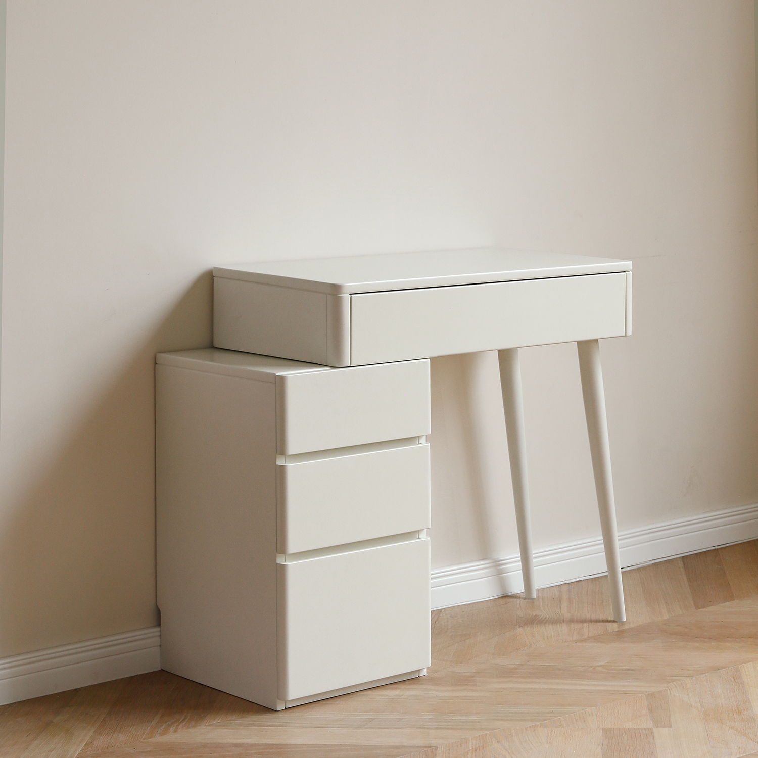 Table Dresser Without Mirror, Compact Dresser Accessories Storage Drawer - White - Best Buy Furniture
