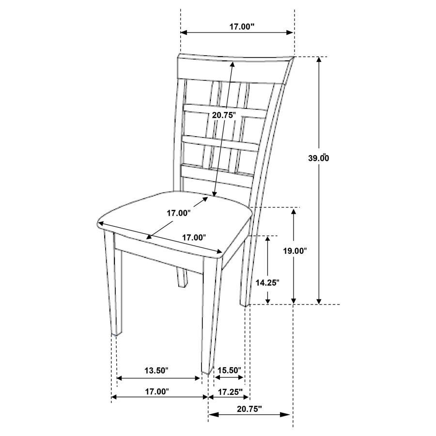 Gabriel - 5 Piece Rectangular 59" Dining Set - Cappuccino