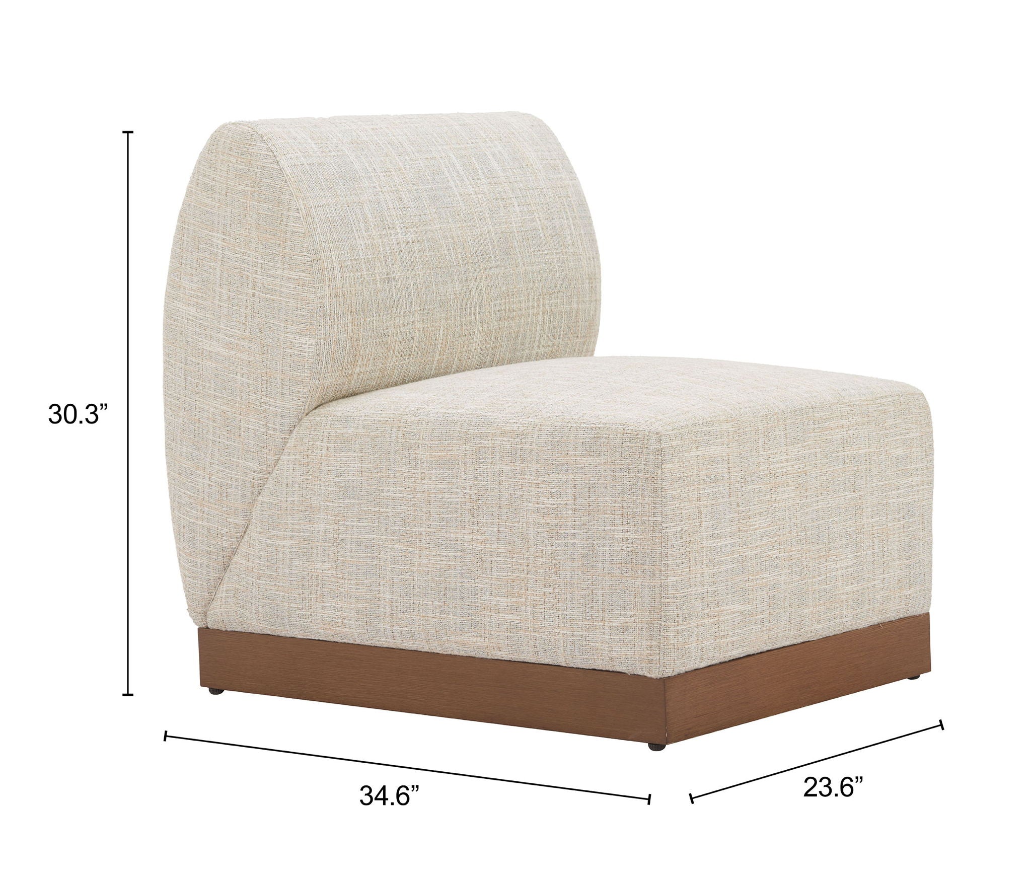 Christy - Armless Chair - Beige
