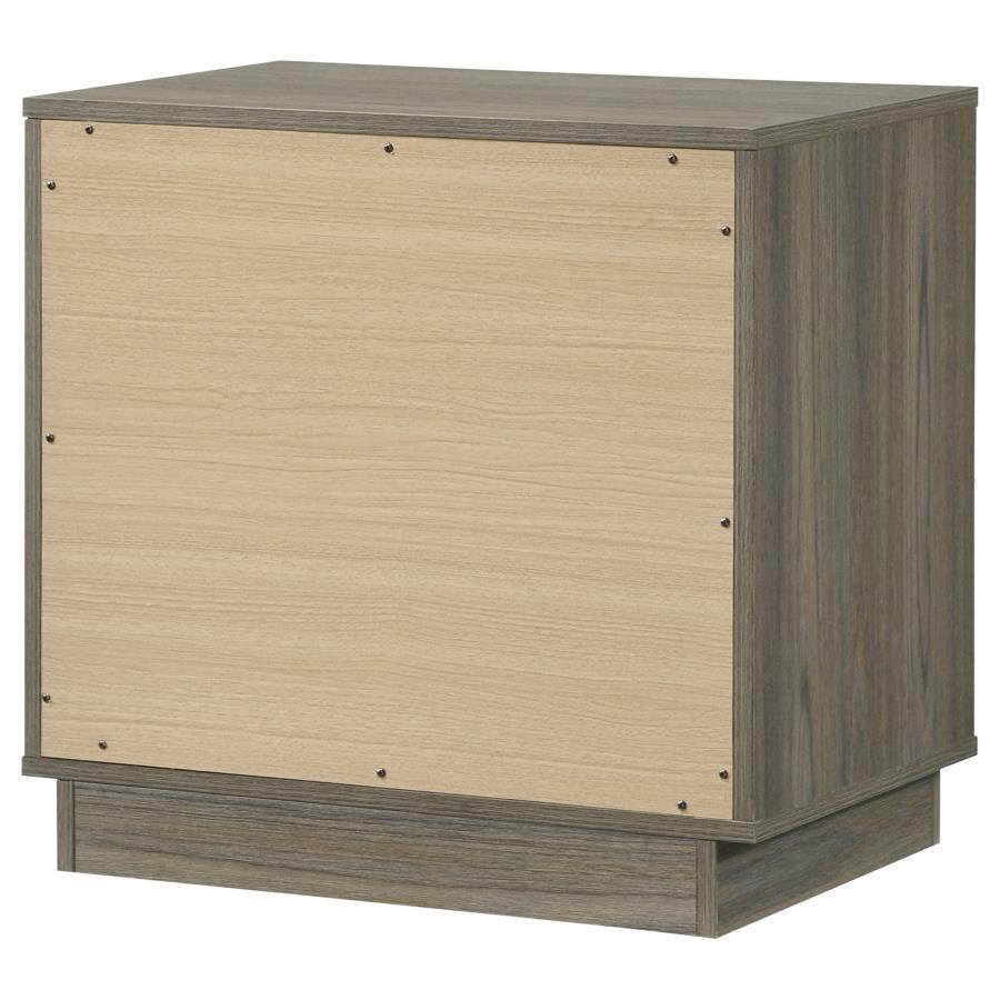 Fenwick - 2-Drawer Nightstand Bedside Table - Gray Oak - Best Buy Furniture