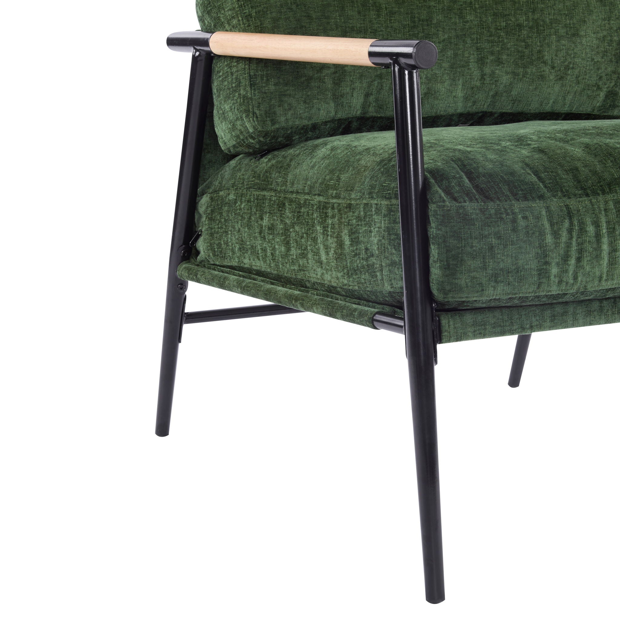 Modern Accent Chair With Plush Cushions, Cozy Seating