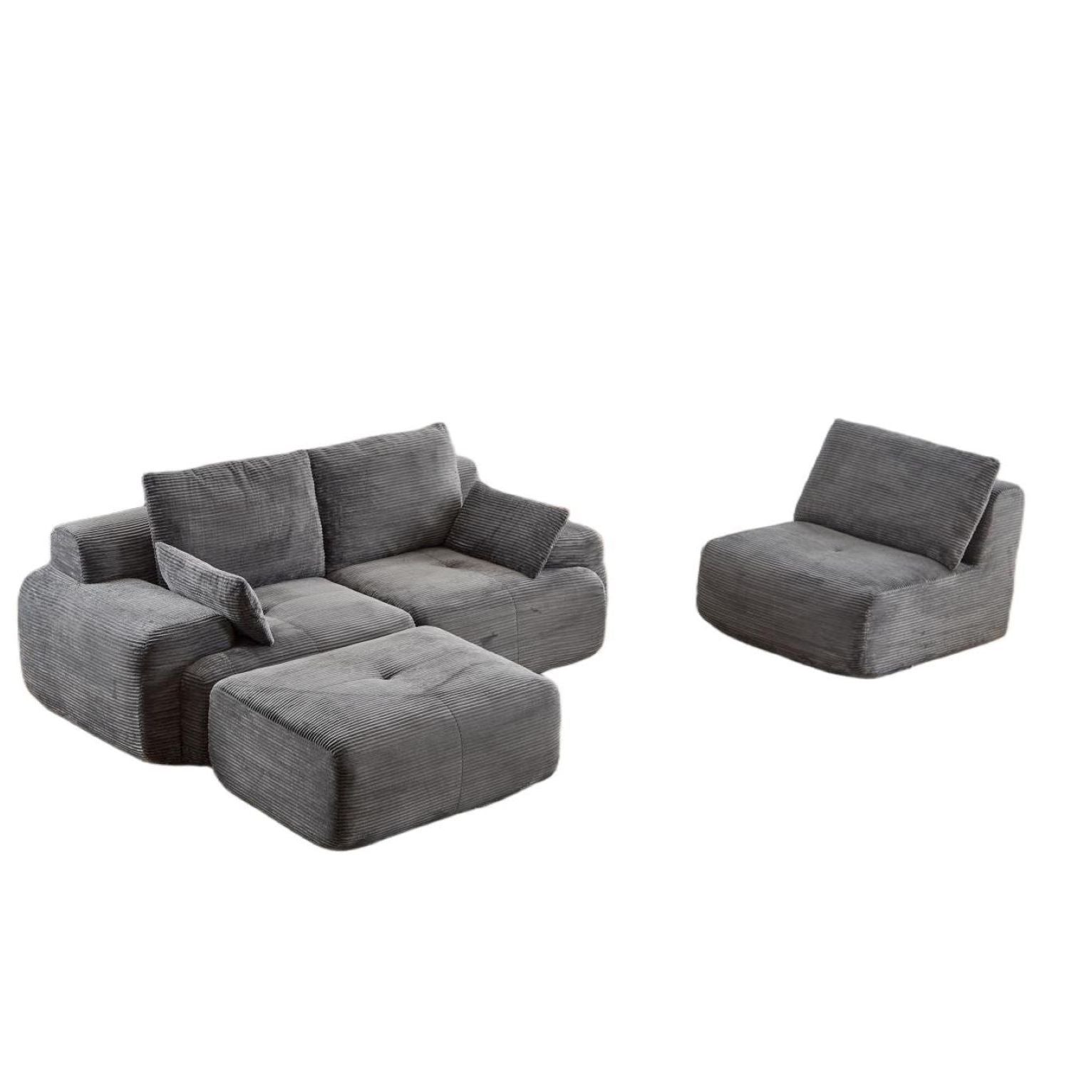 Compressed Sofa, Large Sectional Couches For Living Room - Gray