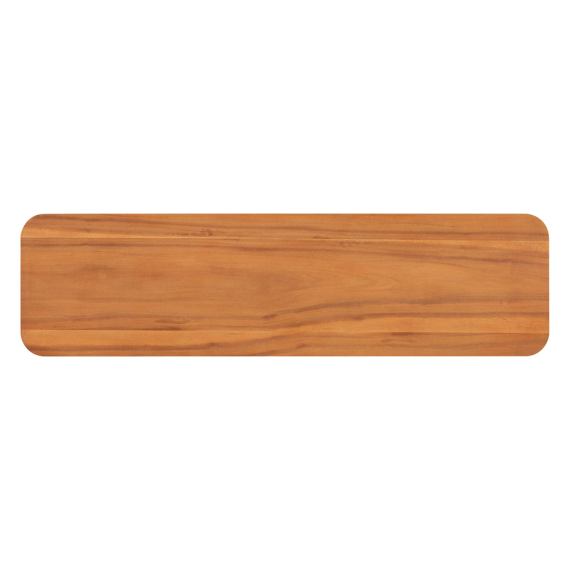 Console Table With Curved Corners And U Base Design - Natural Wood Veneer - Natural