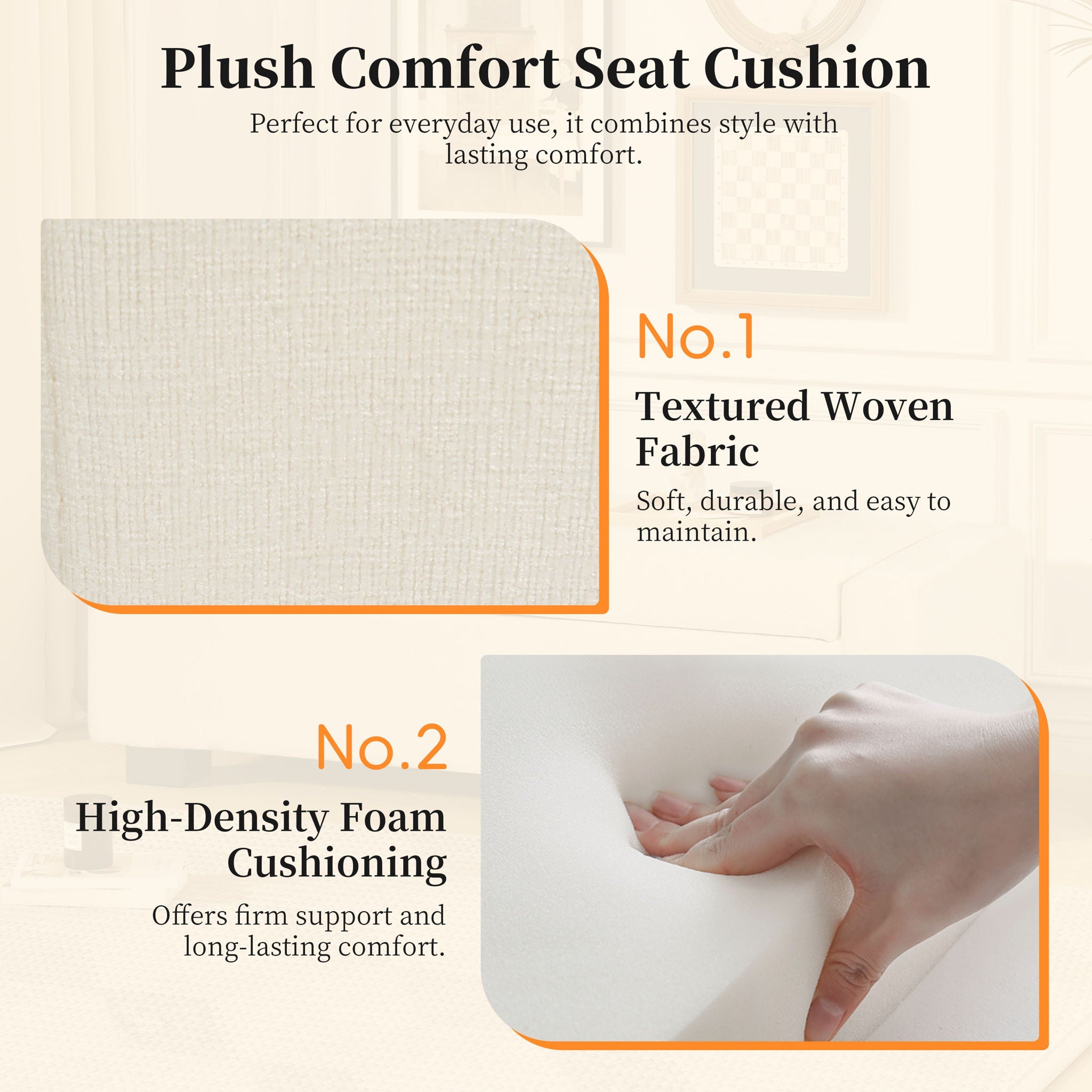 Textured Fabric Ottoman Bench With Hinged Lid - Best Buy Furniture