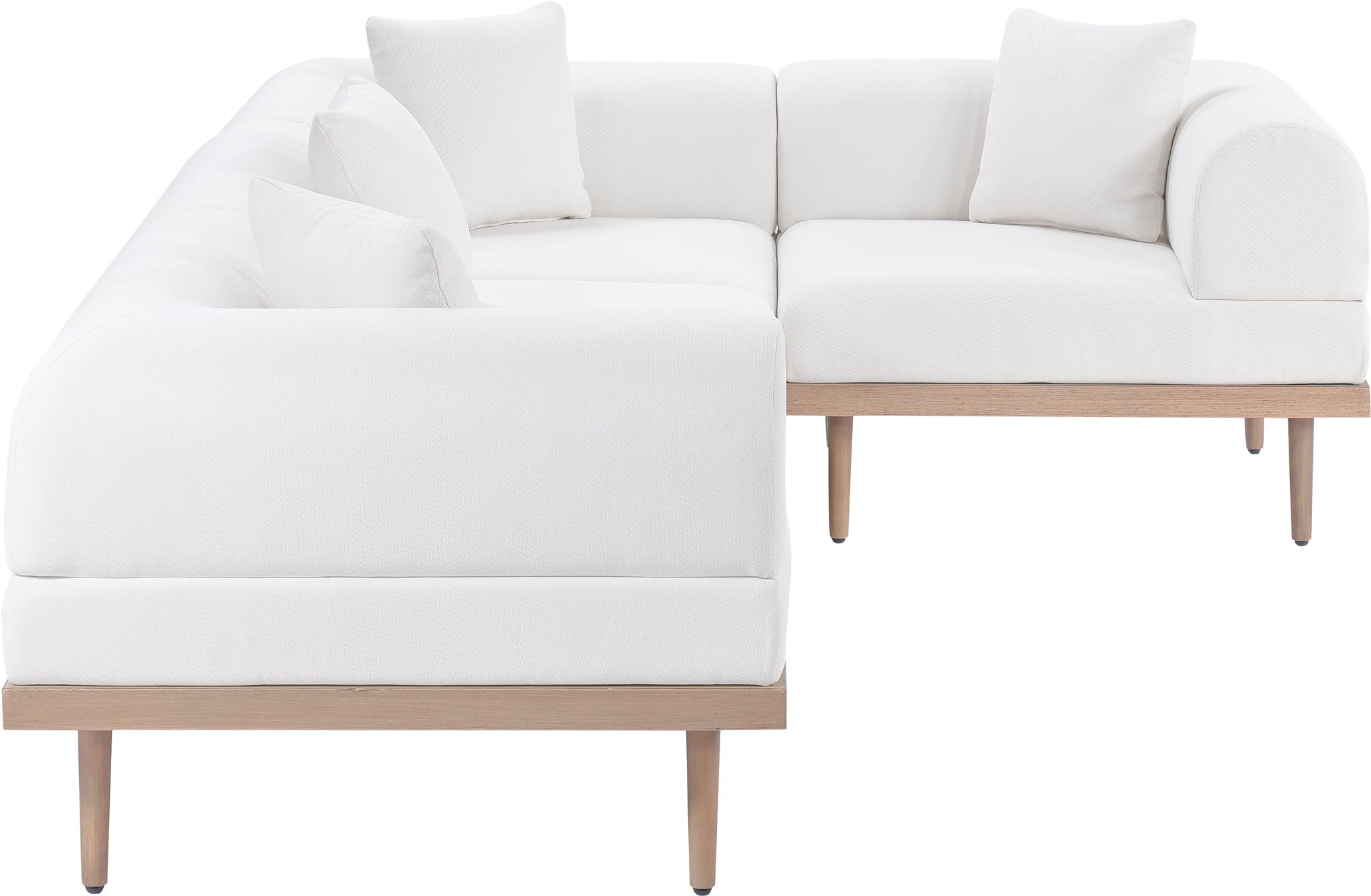 Laguna - 4 Piece 106.5" Upholstered Outdoor Patio Modular Sectional