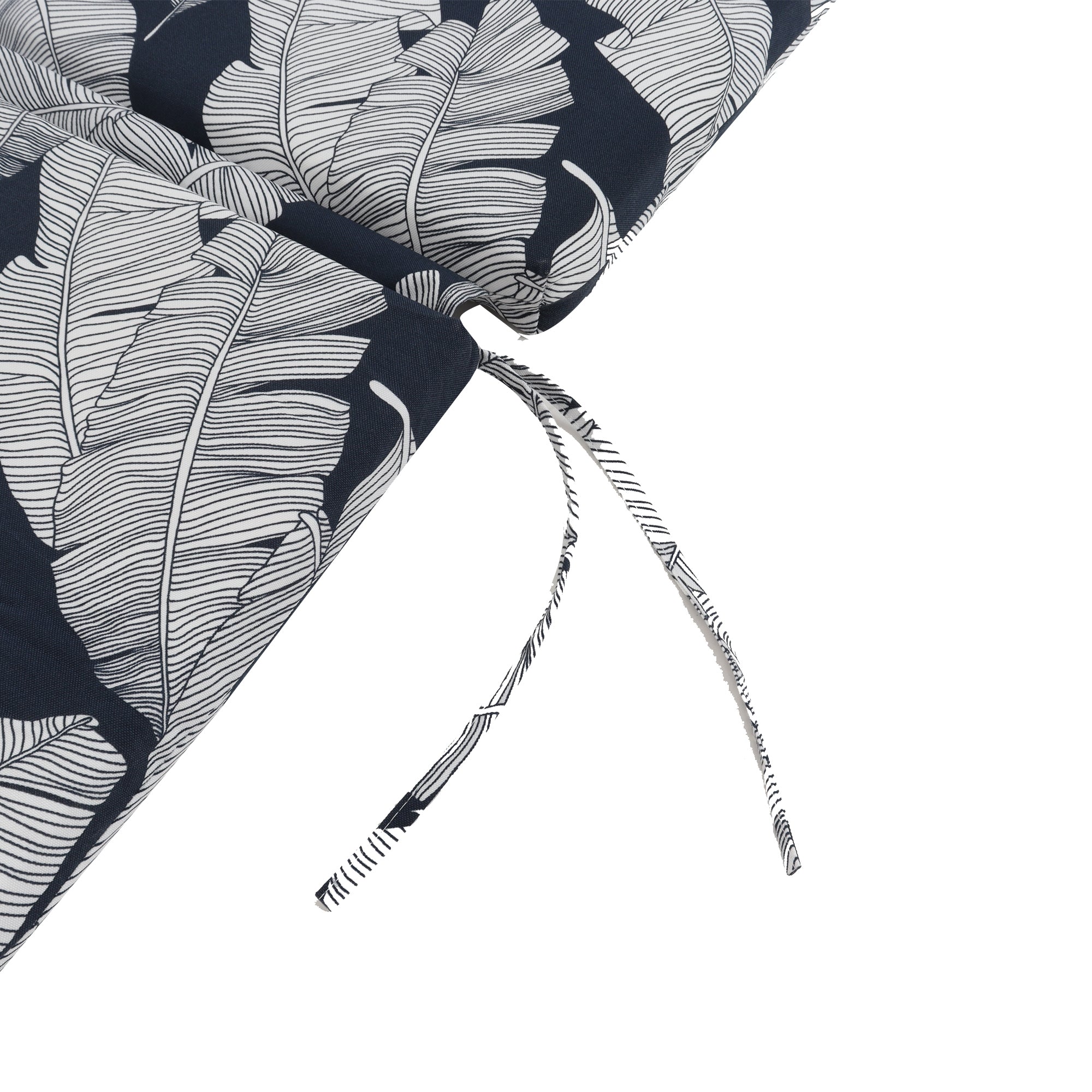 2-Piece Indoor/Outdoor Chaise Lounge Chair Cushion Set with Ties