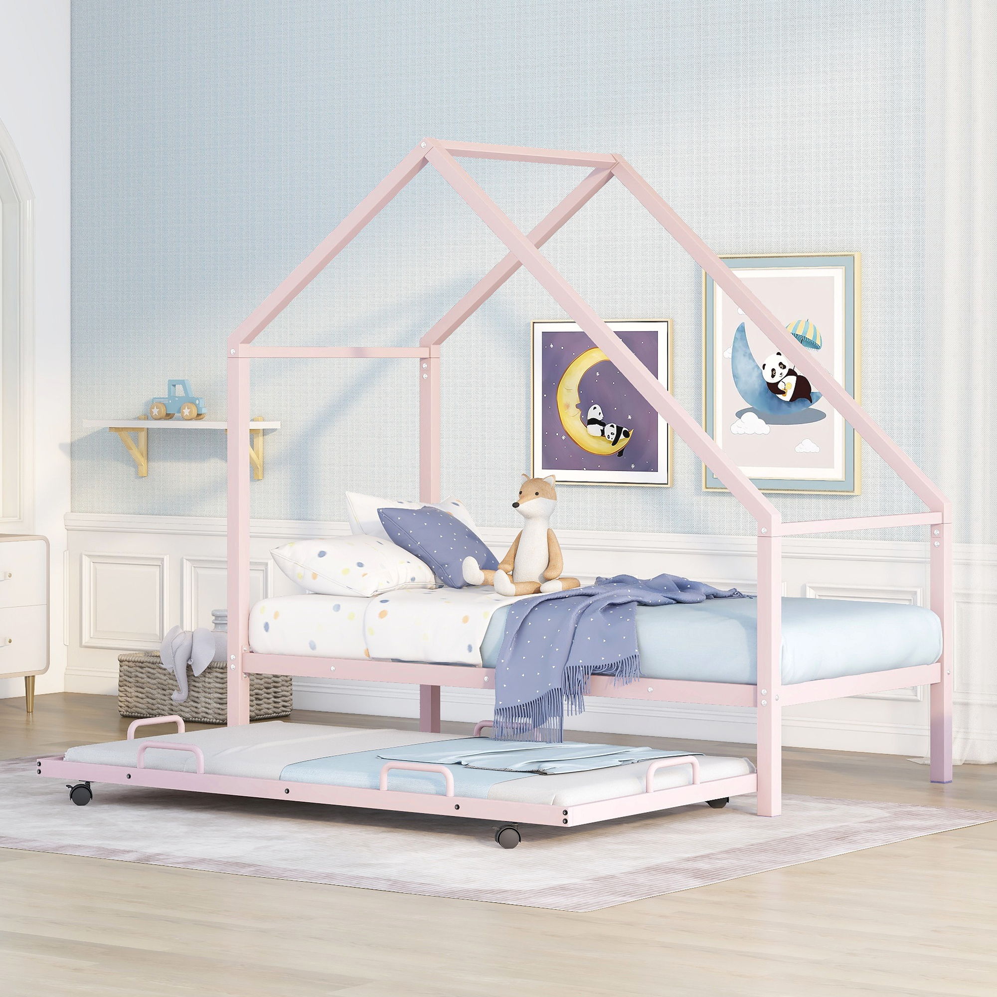 House Bed With Trundle