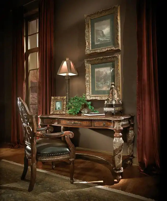Villa Valencia - Pull-Up Desk Arm Chair - Classic Chestnut