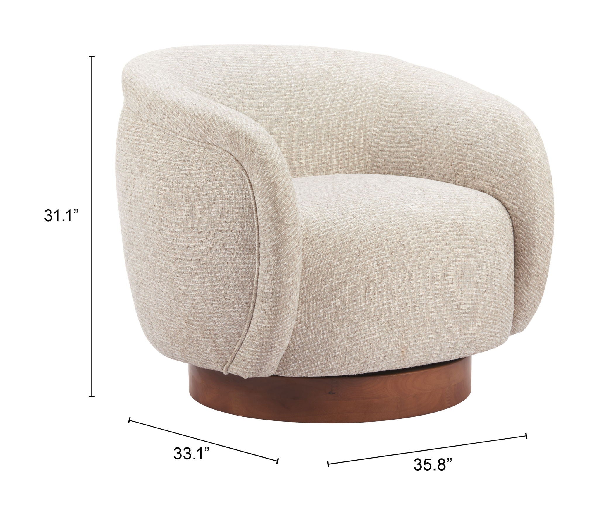 Vinta - Swivel Chair - Beige
