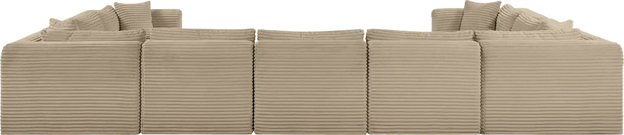 Shaggy - Fabric 9 Piece Modular U-Shaped Sectional