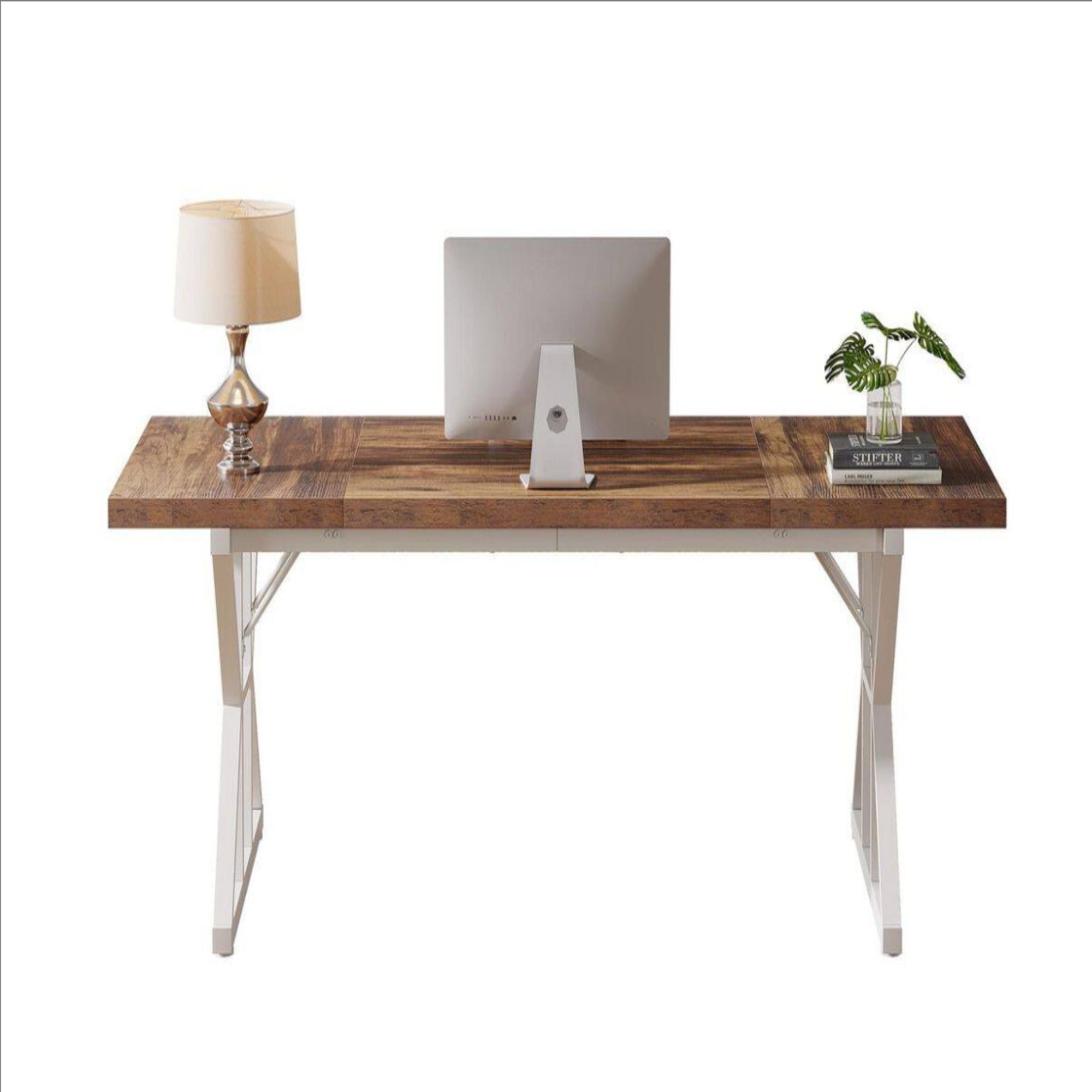 Rectangular Dining Table With X Trestle Metal Legs