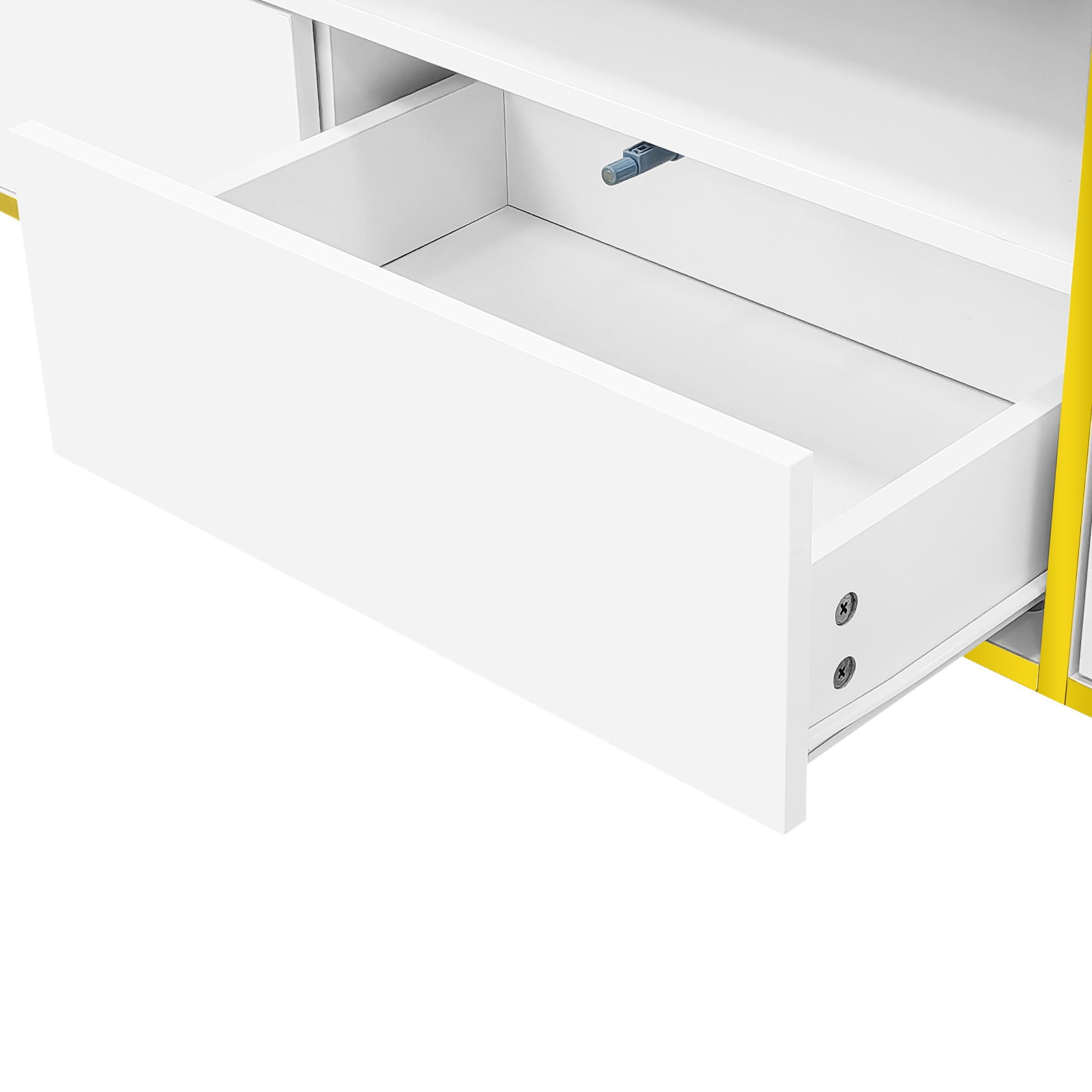 TV Stand For TVs Up To 80", Entertainment Center With 2 Shelves And LED Lights