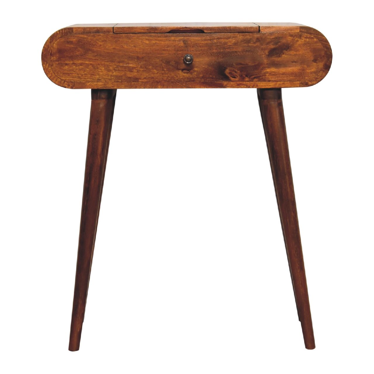 Mini Round Fold Vanity - Chestnut - Best Buy Furniture