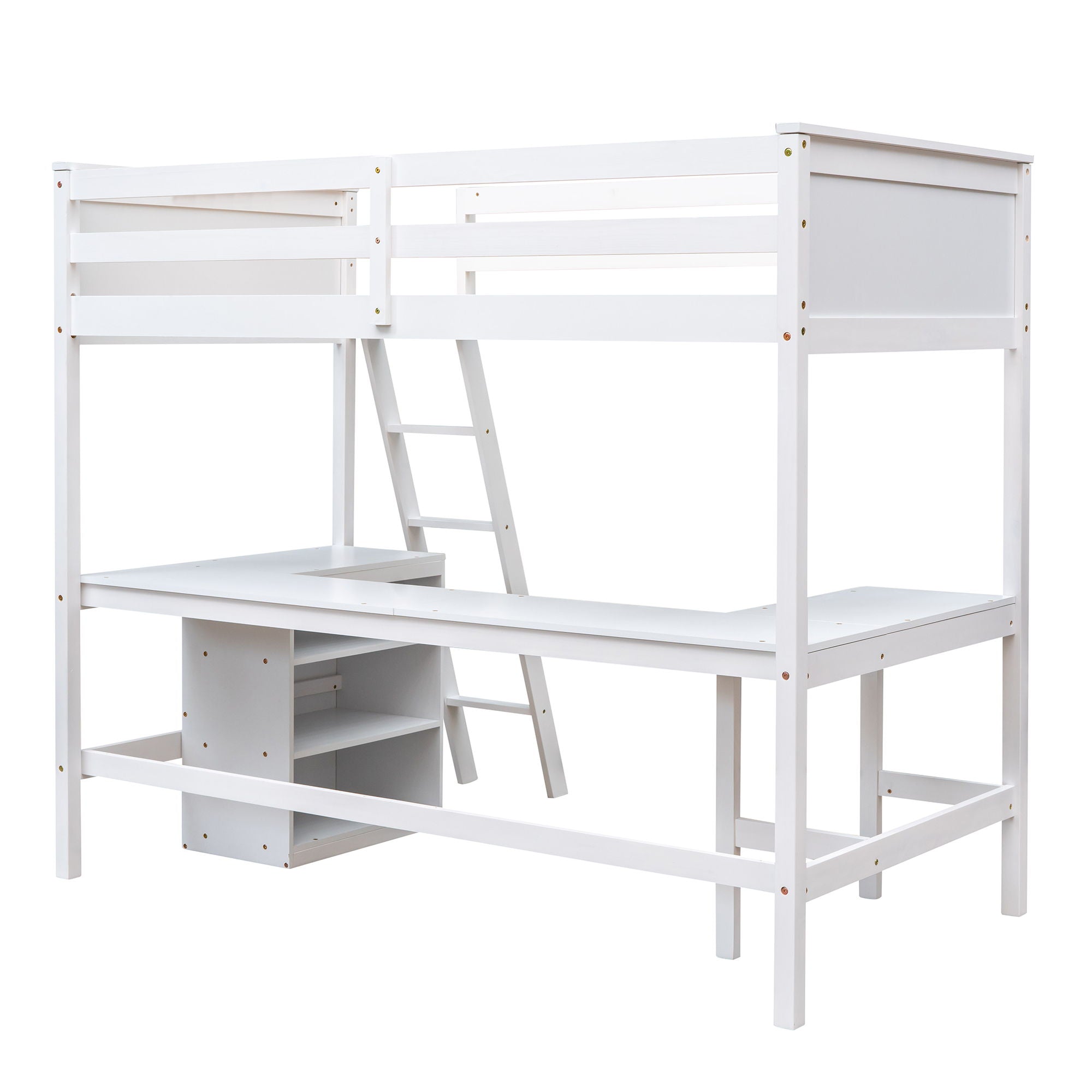 Loft Bed With Shelves With Desk