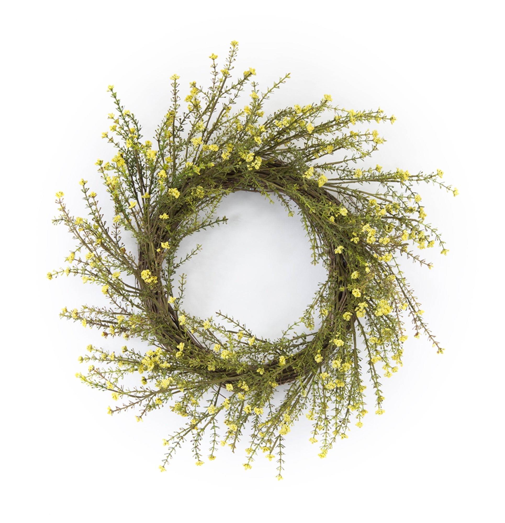 Mini floral twig wreath 18"d
