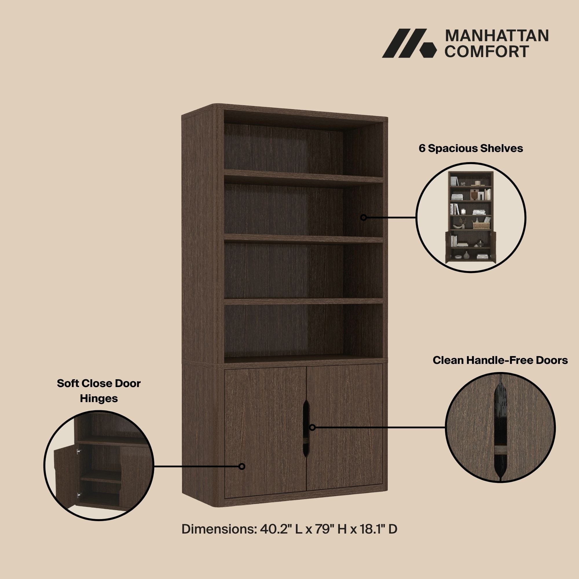 Rivington - Modern Bookcase Cabinet