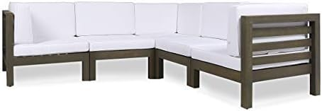 OANA 5-Piece V Shape Sofa Set, White