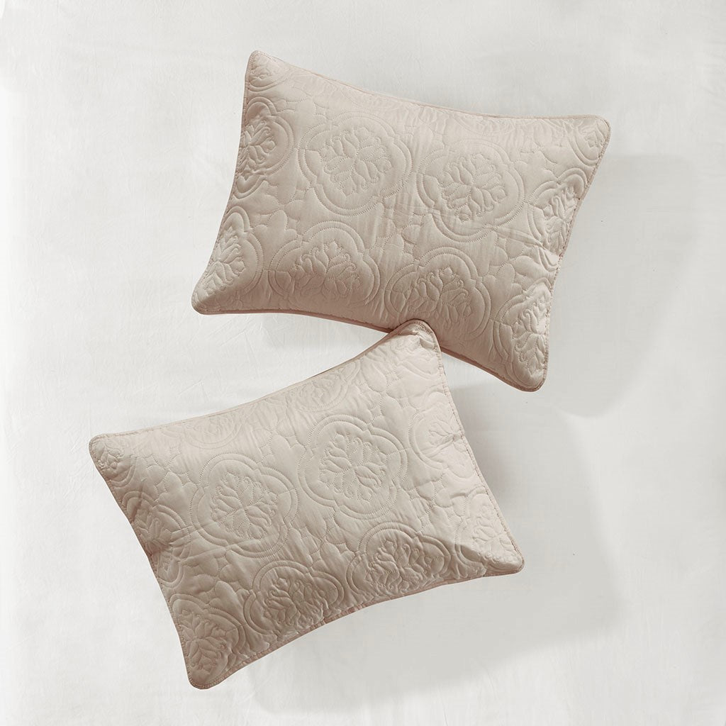 3 Piece Reversible Bedspread Set Khaki King/Cal King