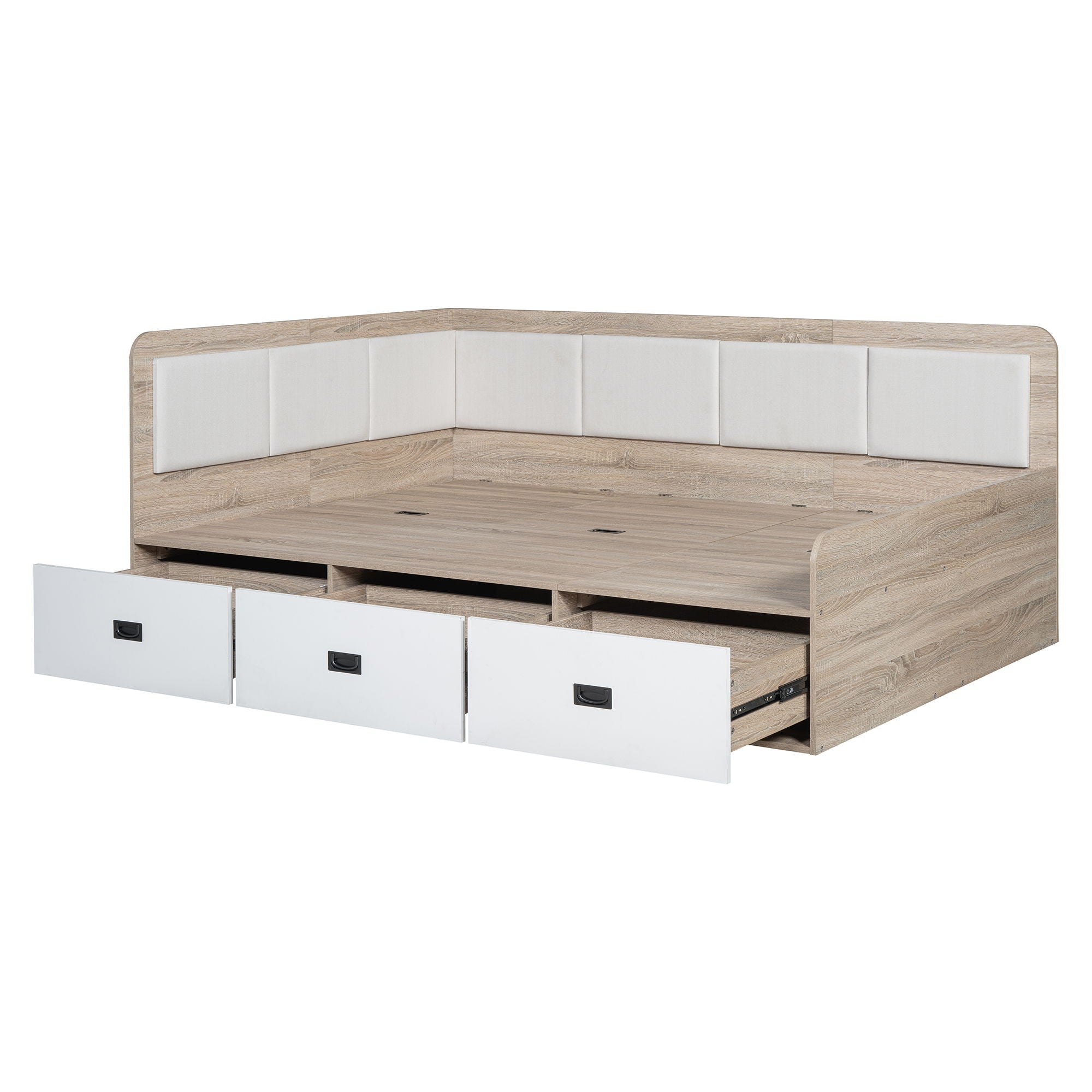 Daybed With 3 Drawers And 3 Storage Compartments