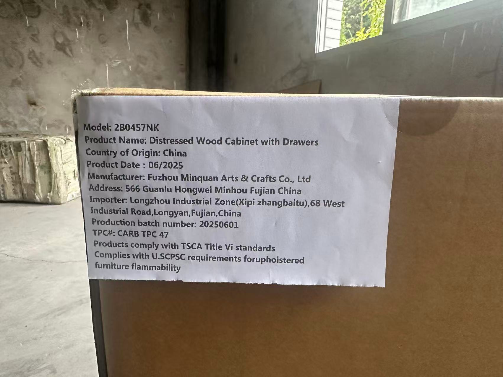 Rustic Vintage Accent Cabinet with Carved Floral Panels