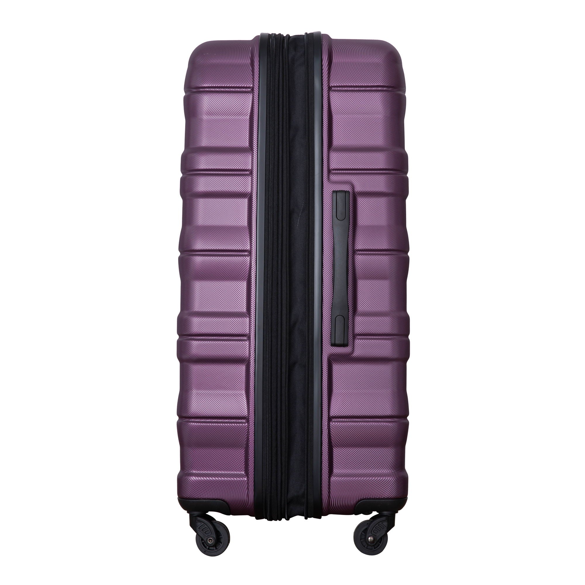 Expandable 3 Piece Luggage Sets Pc Lightweight & Durable Suitcase With Two Hooks, Spinner Wheels, Tsa Lock, (21/25/29) - Dark Purple