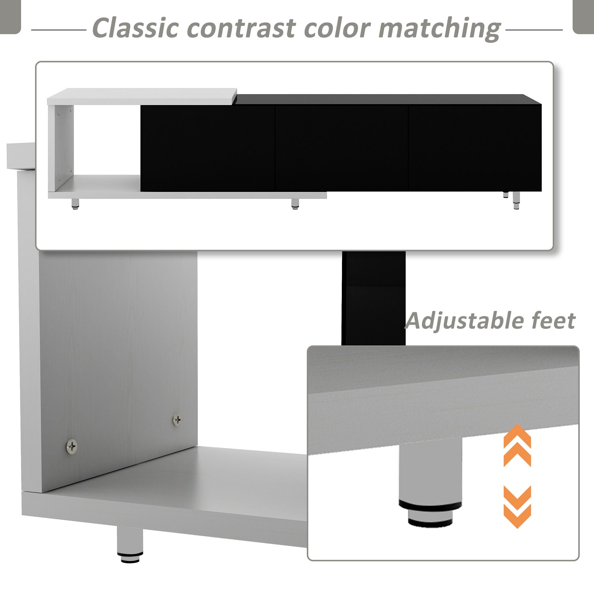 Modern Stylish Extendabletv Stand TV Cabinet For 80" TV