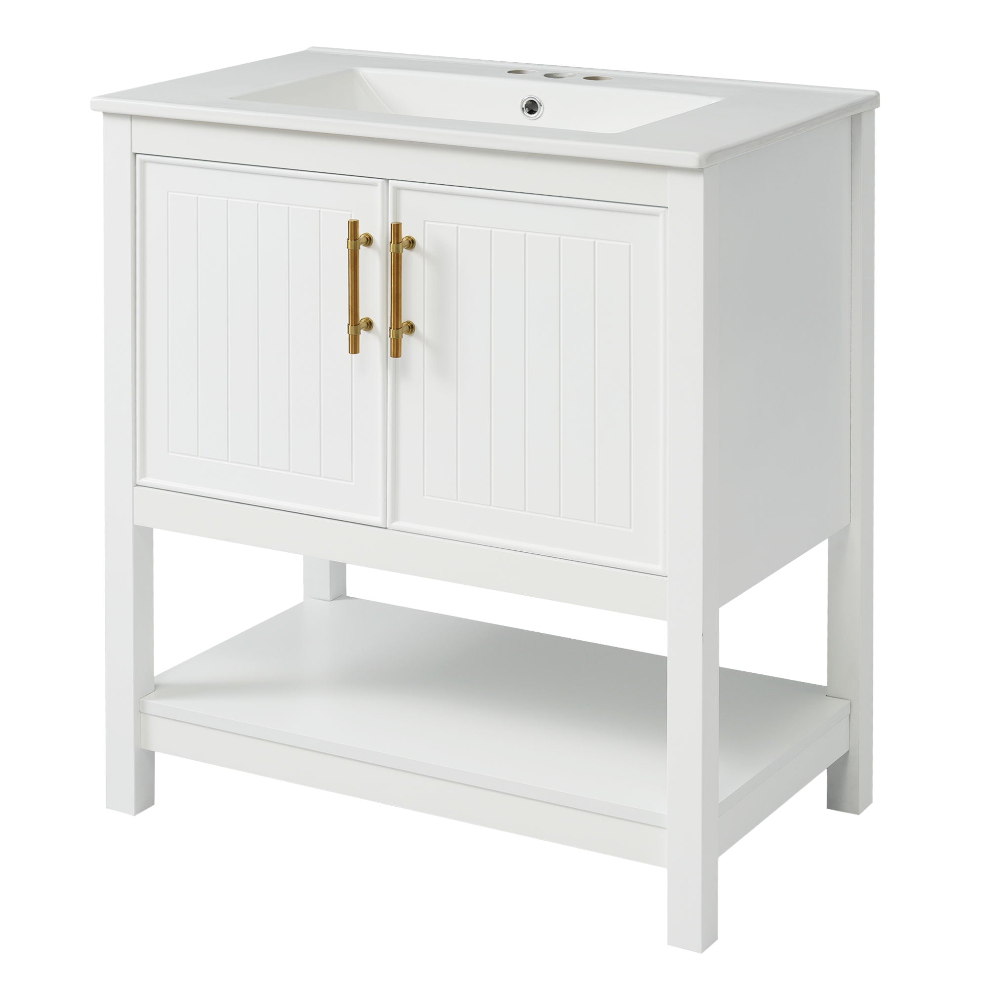 Elegant Bathroom Vanity With Ceramic Sink And Versatile Storage - Best Buy Furniture