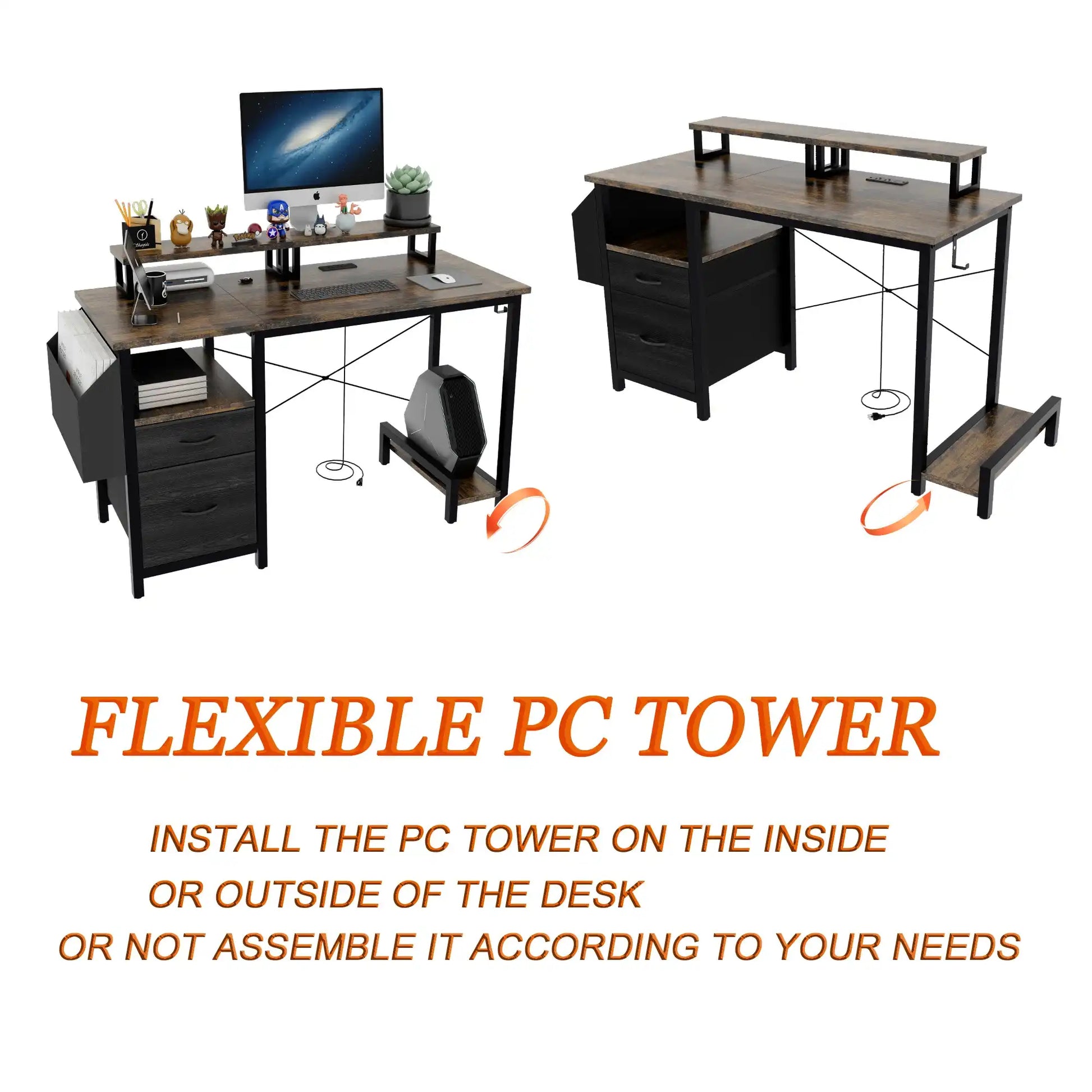 Jovie Computer Desk with Drawer and Power Outlets - Best Buy Furniture