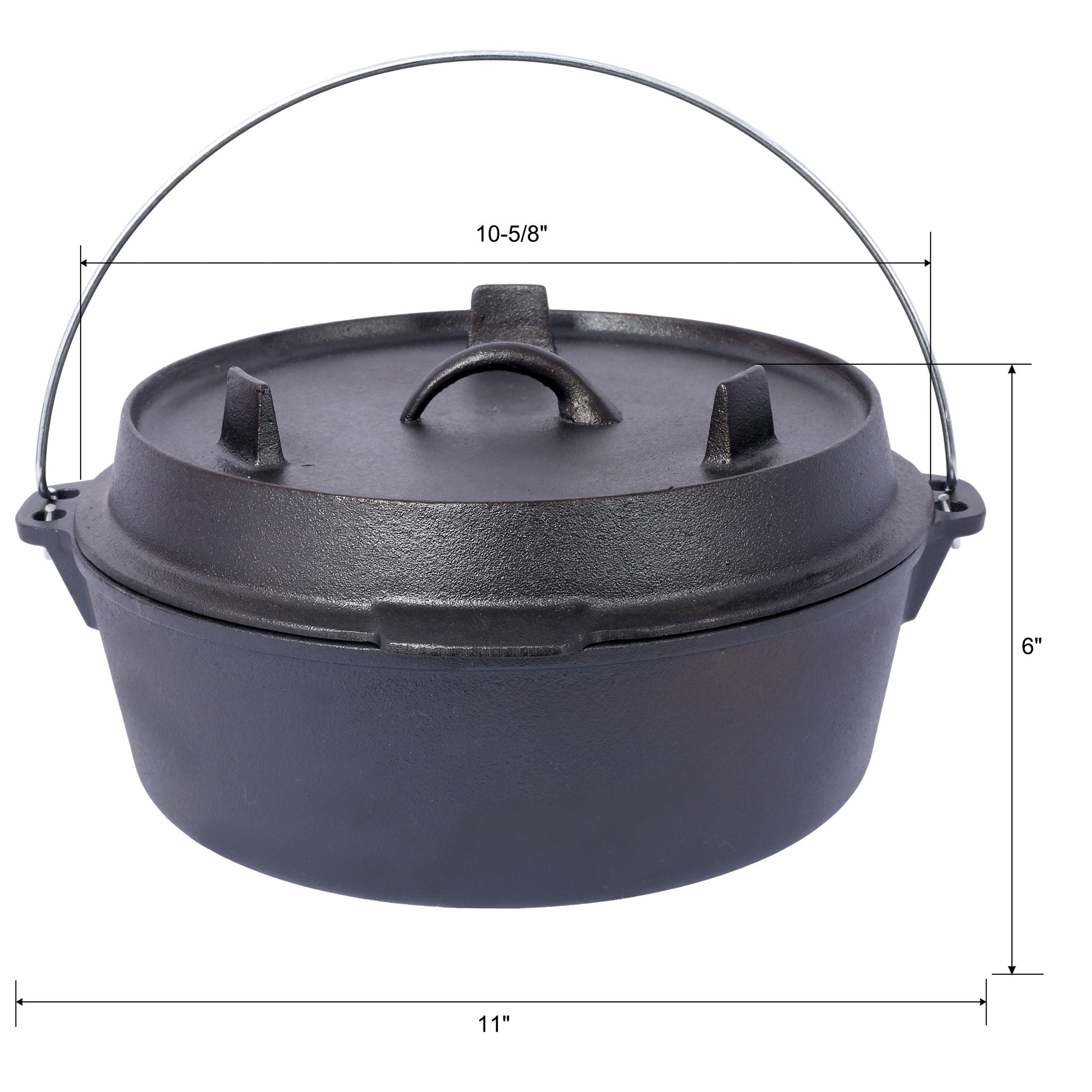 Pre-Seasoned Cast Dutch Oven With Skillet Lid And Pot Rack