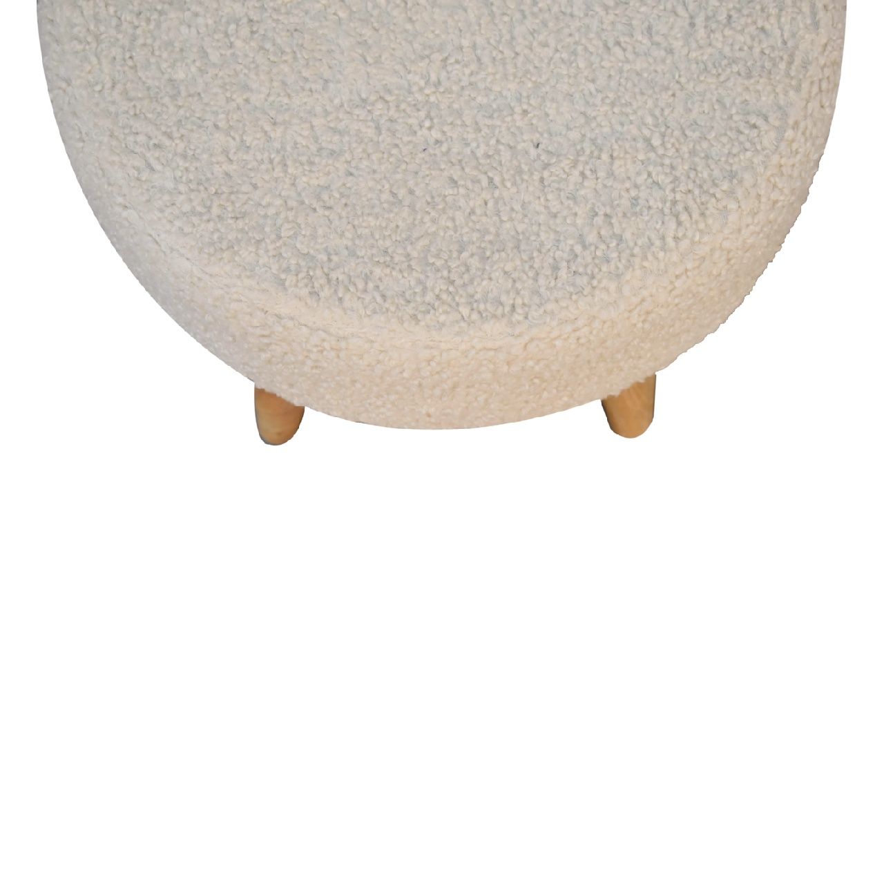 Petite Footstool - Cream / Brown - Best Buy Furniture