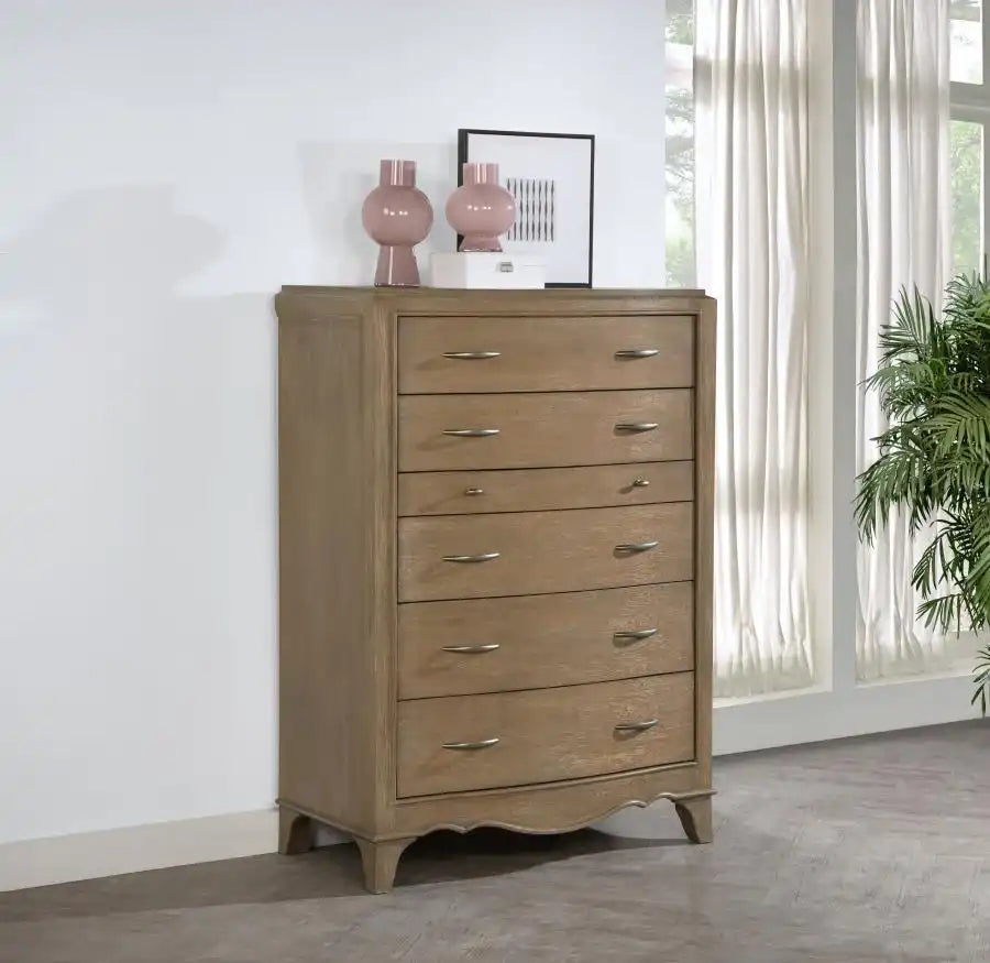 Revello - 6-Drawer Bedroom Chest Of Drawers - Washed Mango - Best Buy Furniture