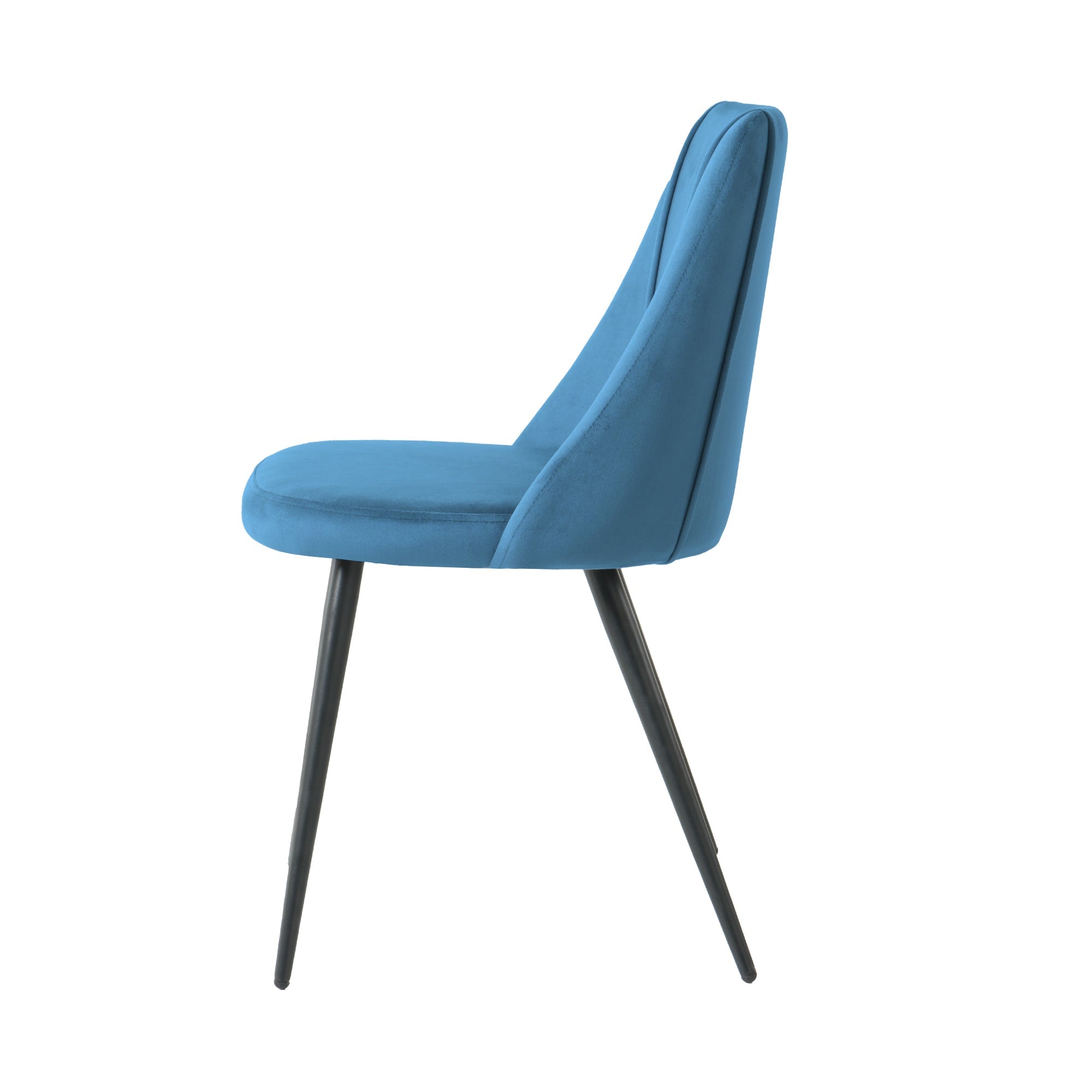 Modern Blue Velvet Dining Chair Set - Fabric Upholstery, 4-Piece Set - Best Buy Furniture