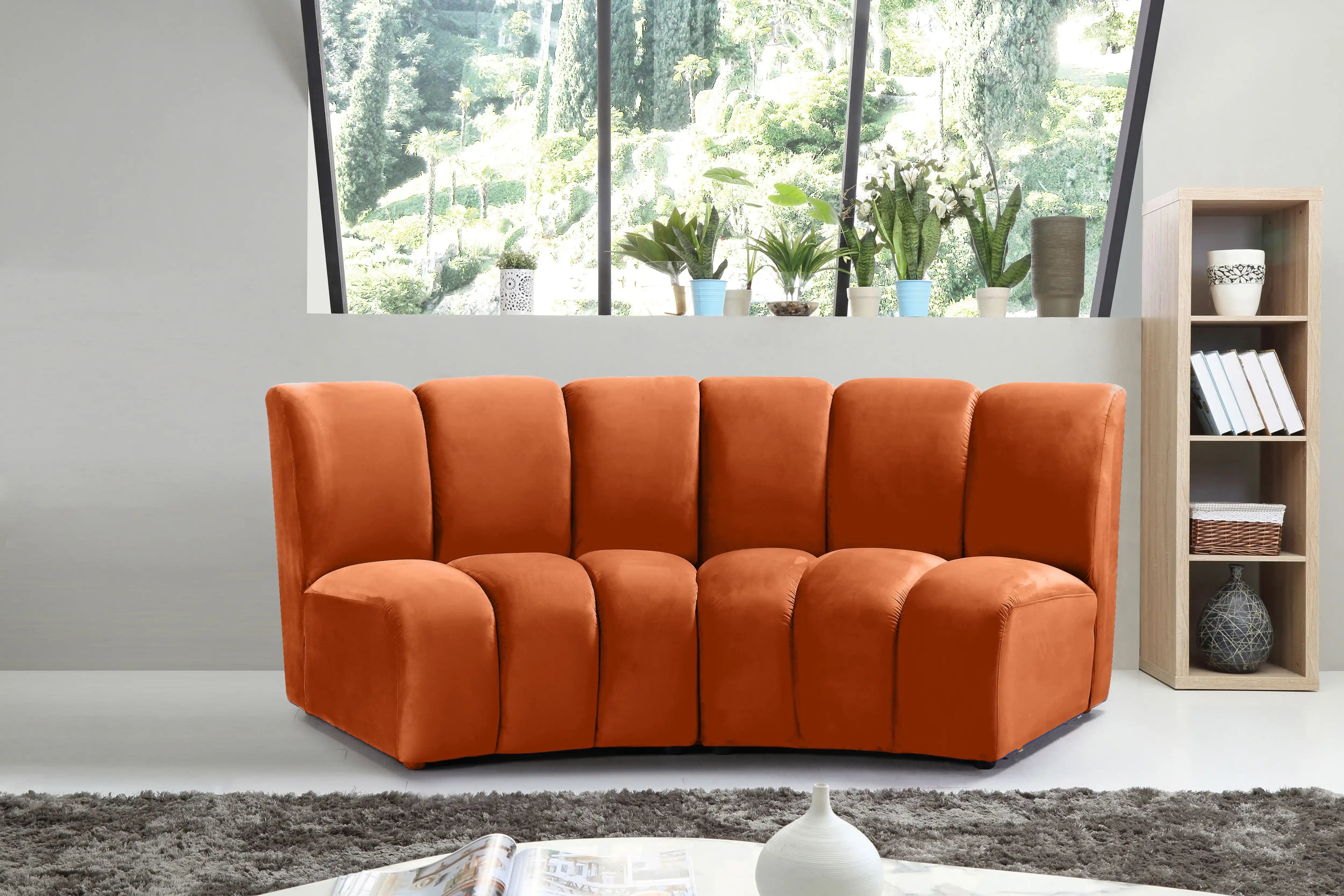 Infinity - 2 Piece Velvet Modular Sectional